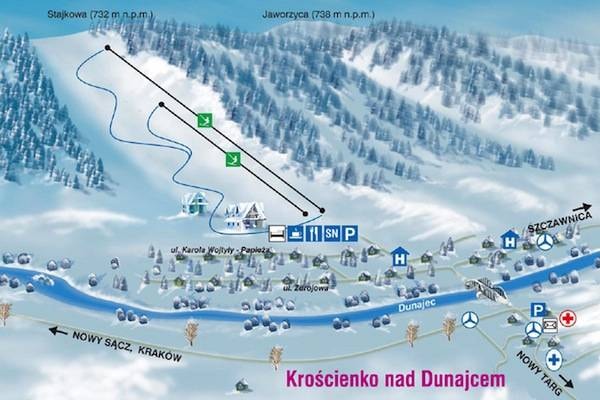 Stajkowa – Krościenko nad Dunajcem trail map