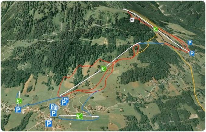 Gurtis/Bazora trail map
