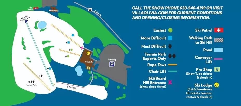 Villa Olivia – Bartlett trail map