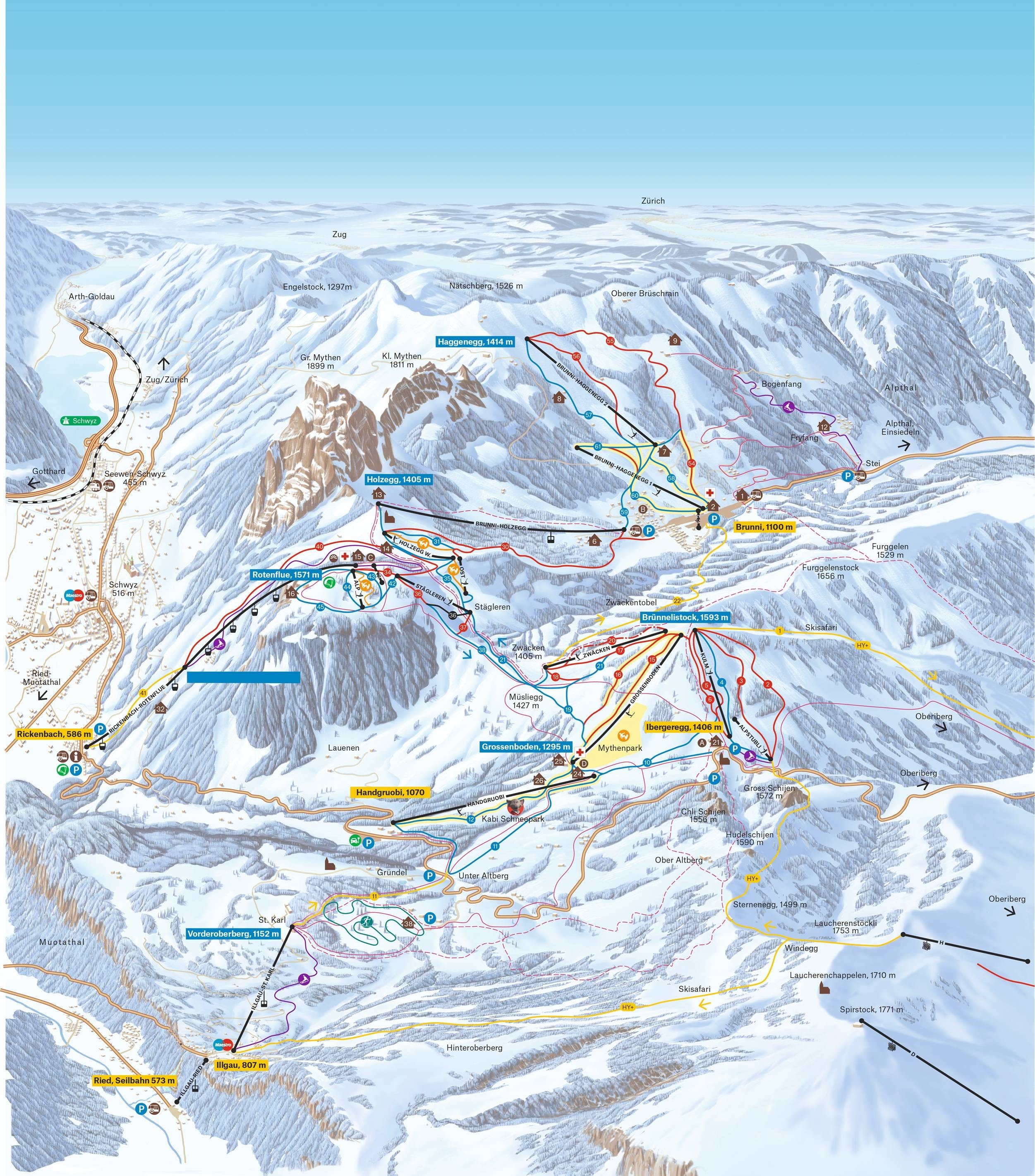 Mythenregion trail map