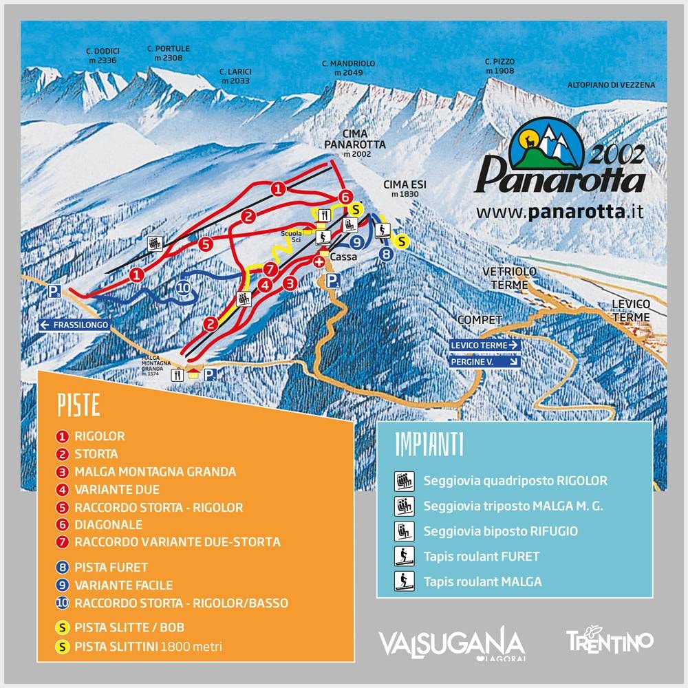 Panarotta 2002 – Valsugana trail map