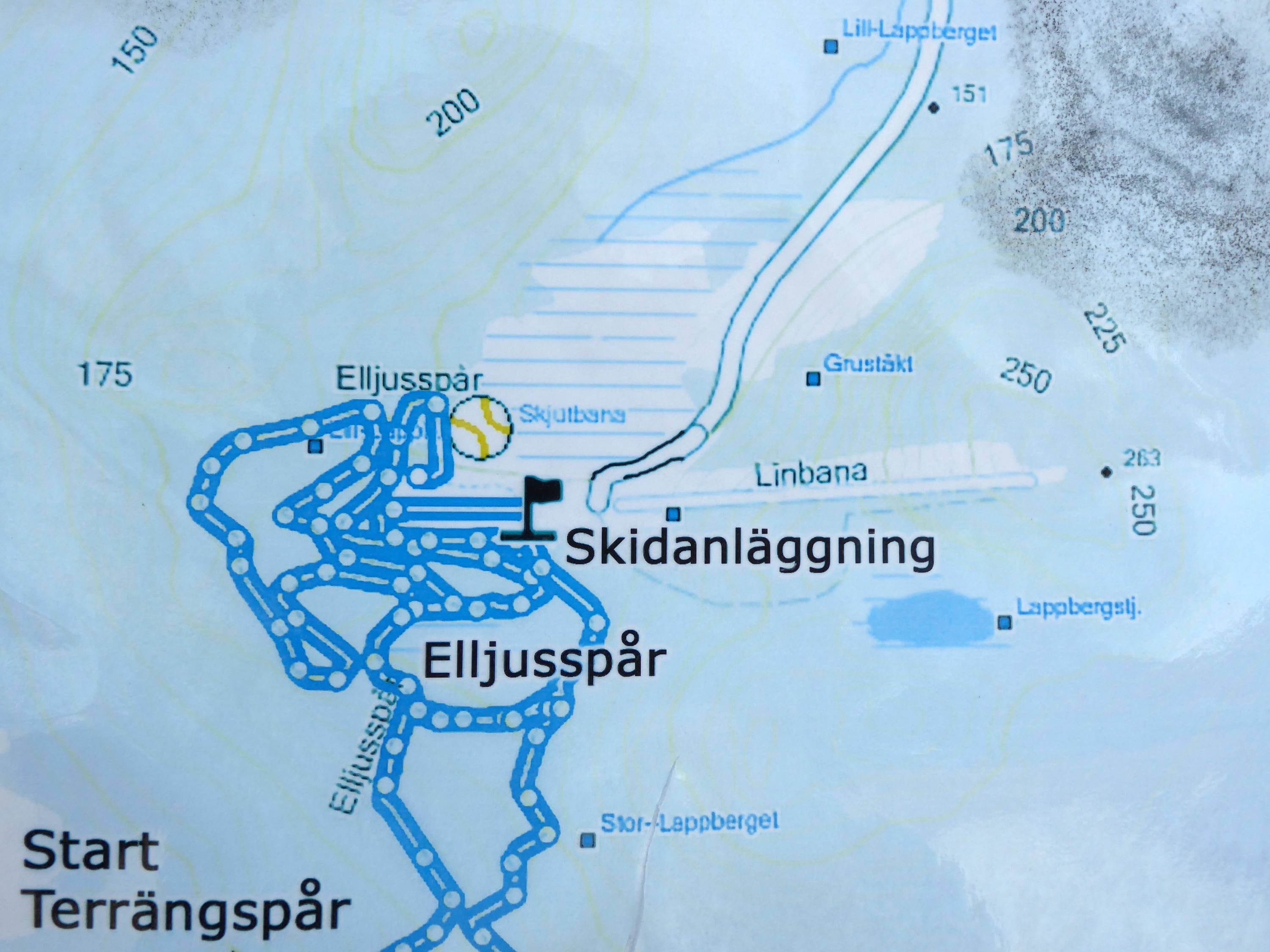 Storlappberget trail map
