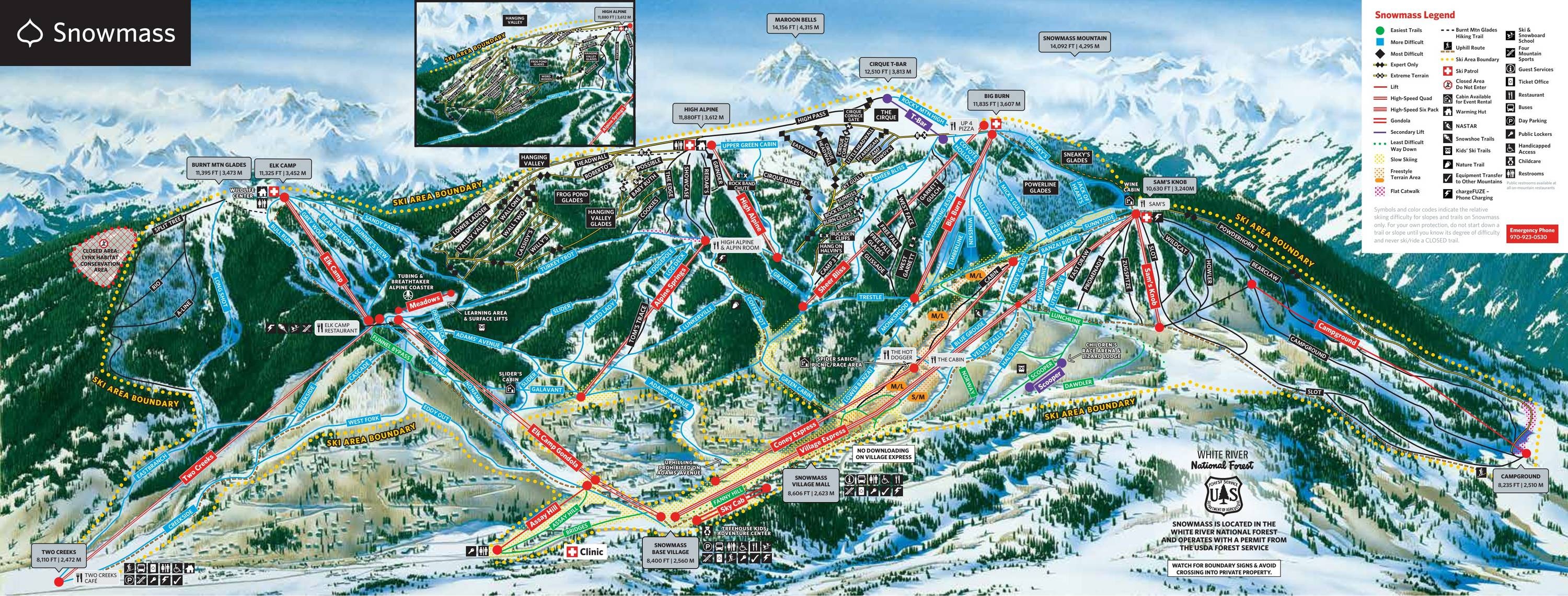 Snowmass trail map