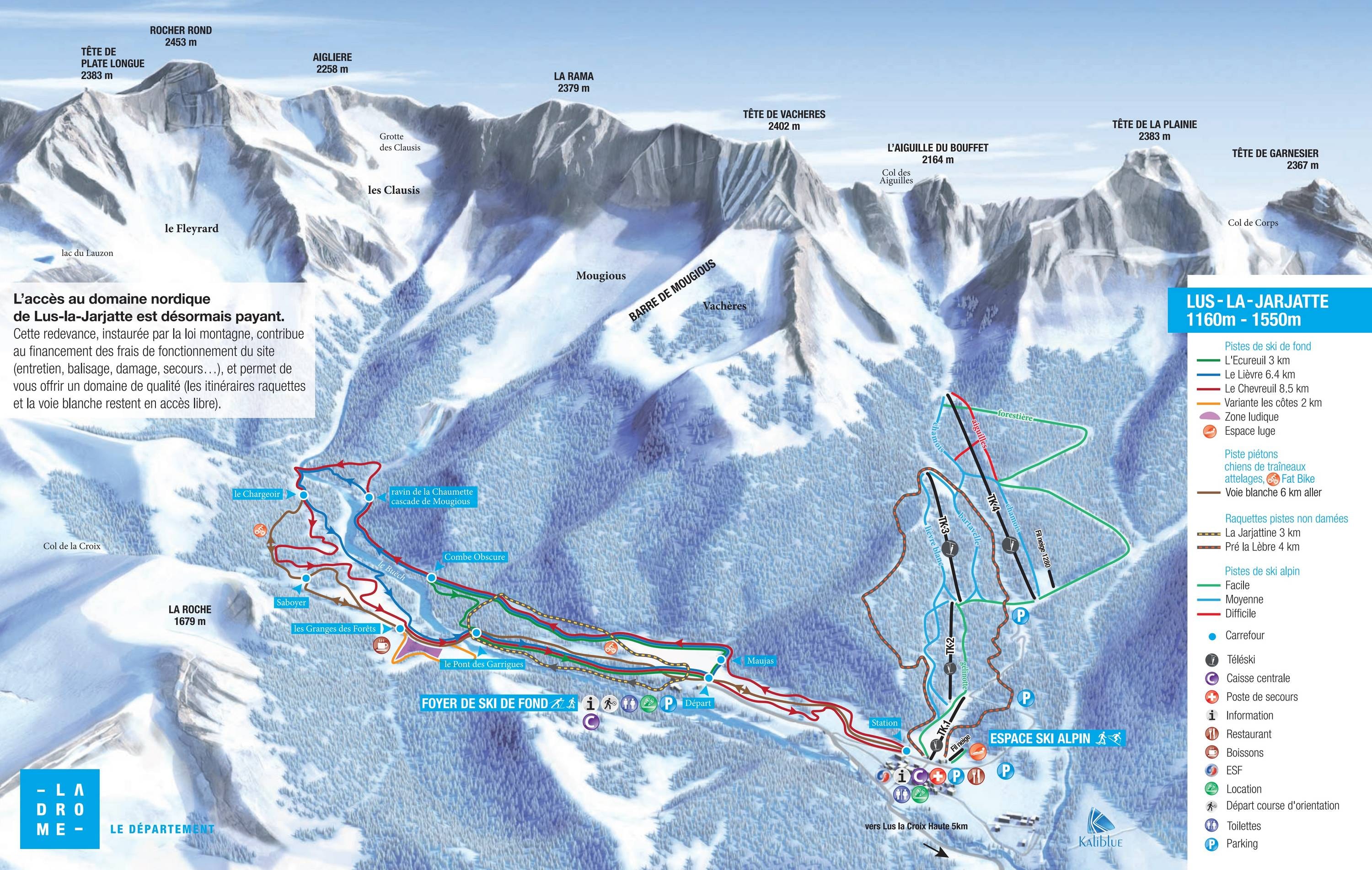 La Jarjatte – Lus-la-Croix-Haute trail map