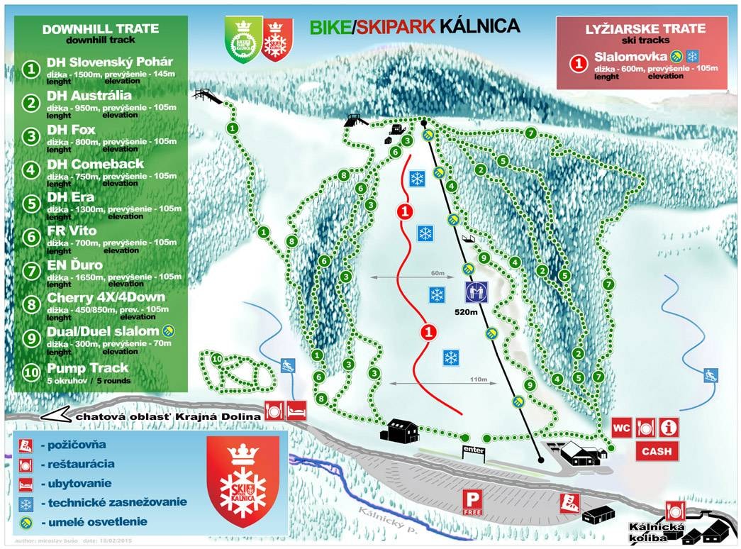 Kálnica (SK) trail map