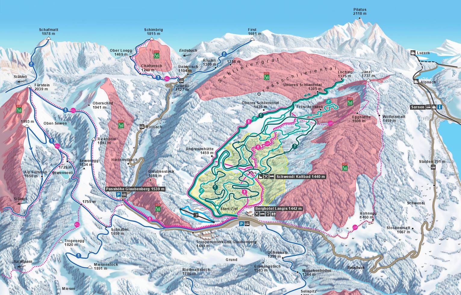 Langis trail map