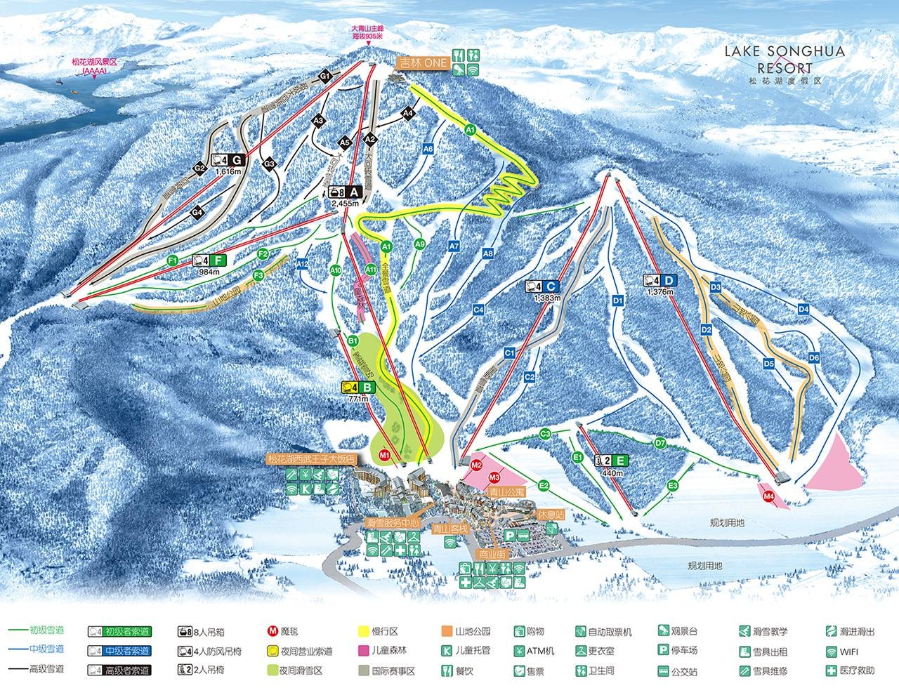 Lake Songhua Resort trail map