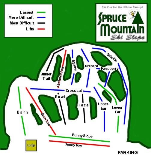 Spruce Mountain – Jay trail map
