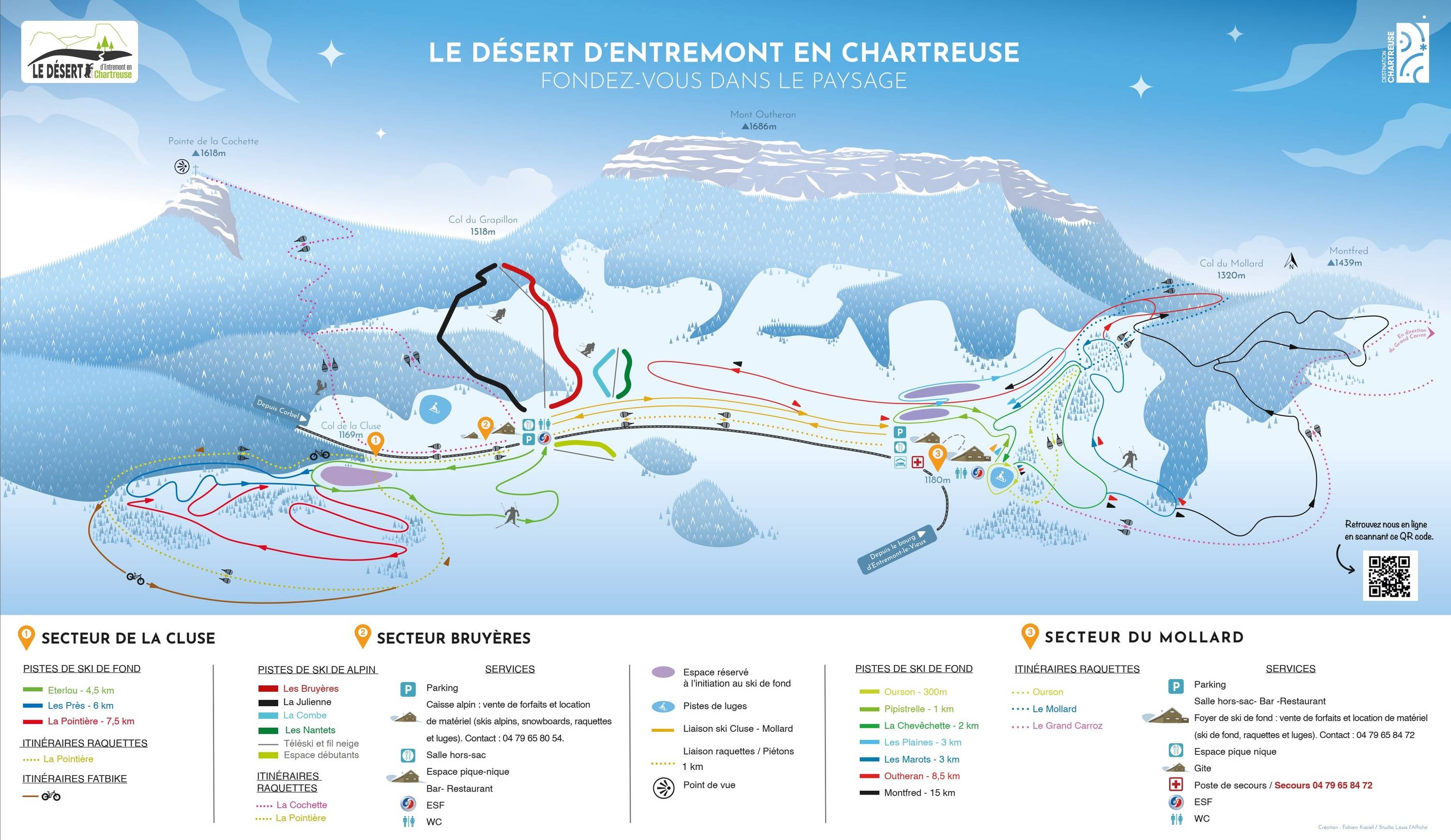 Le Désert d'Entremont trail map