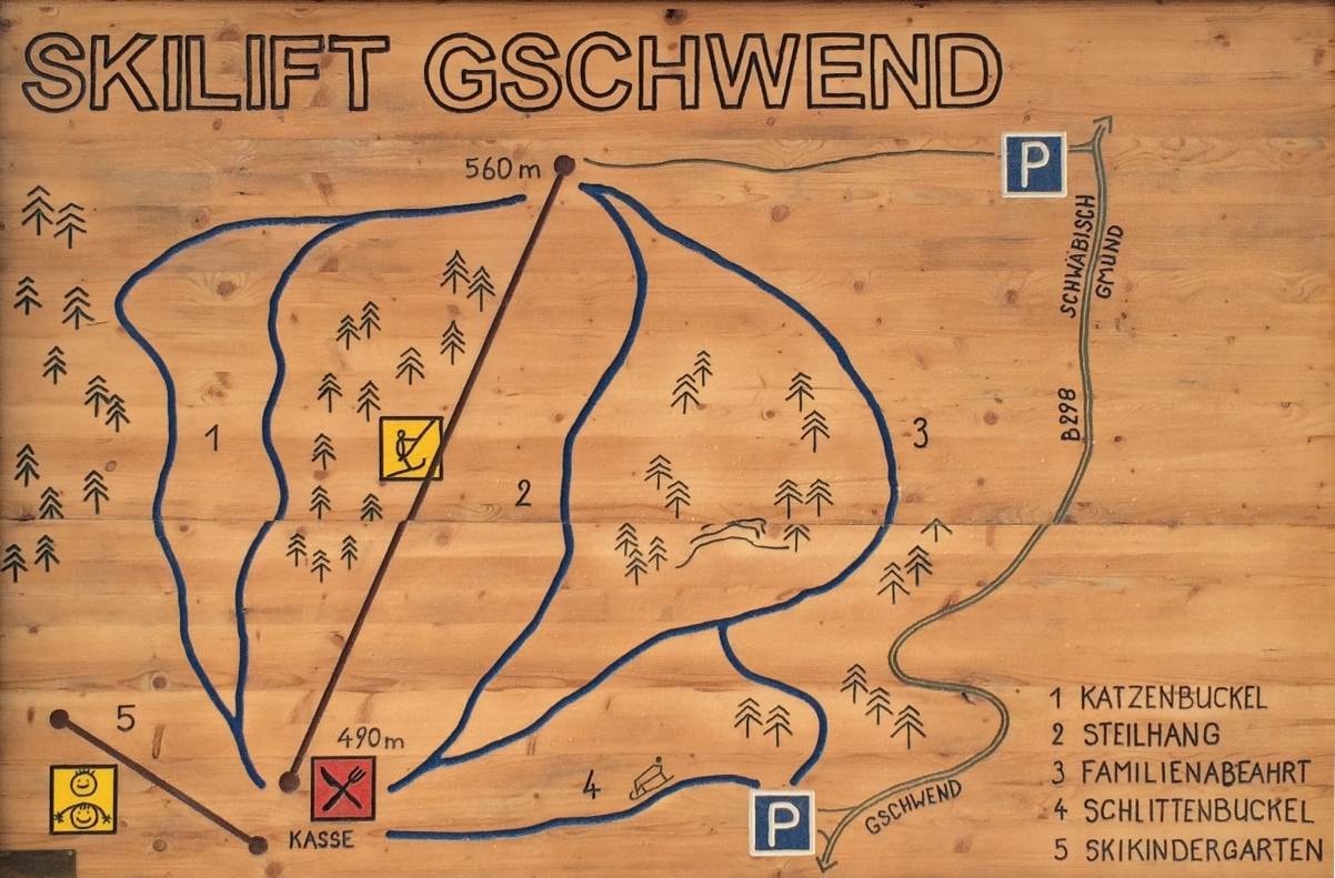 Gschwend trail map