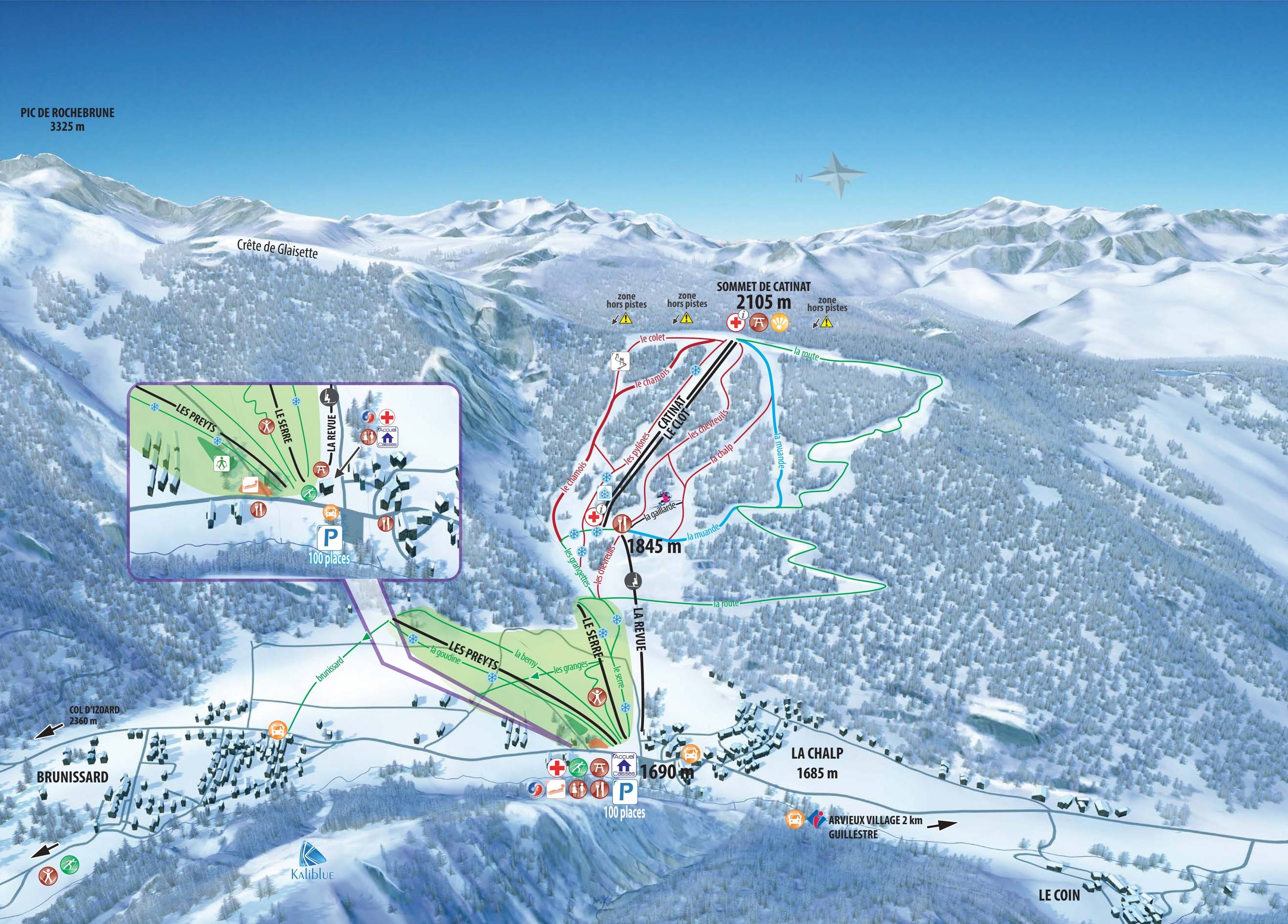 Arvieux trail map