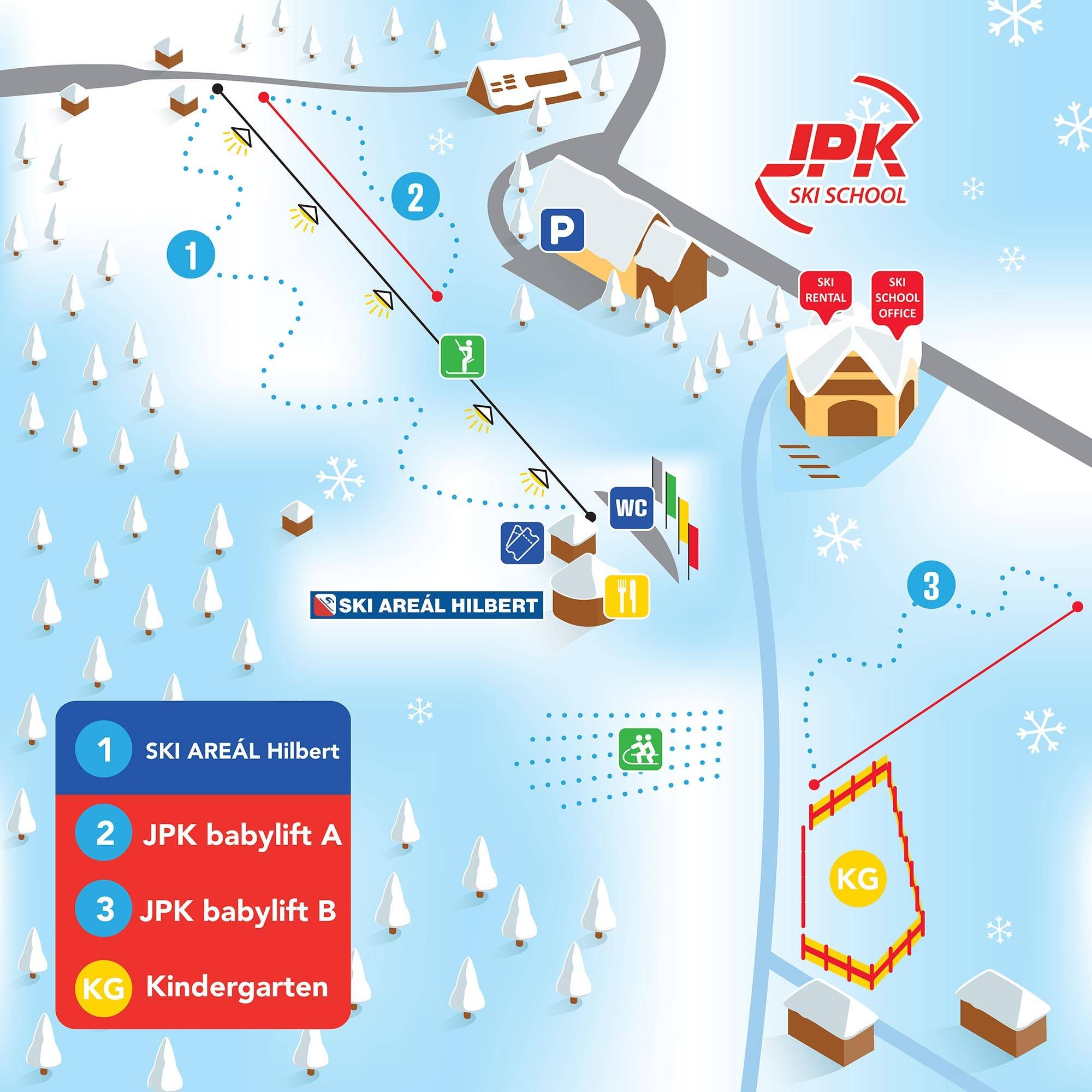 Hilbert (Hřebínek) trail map