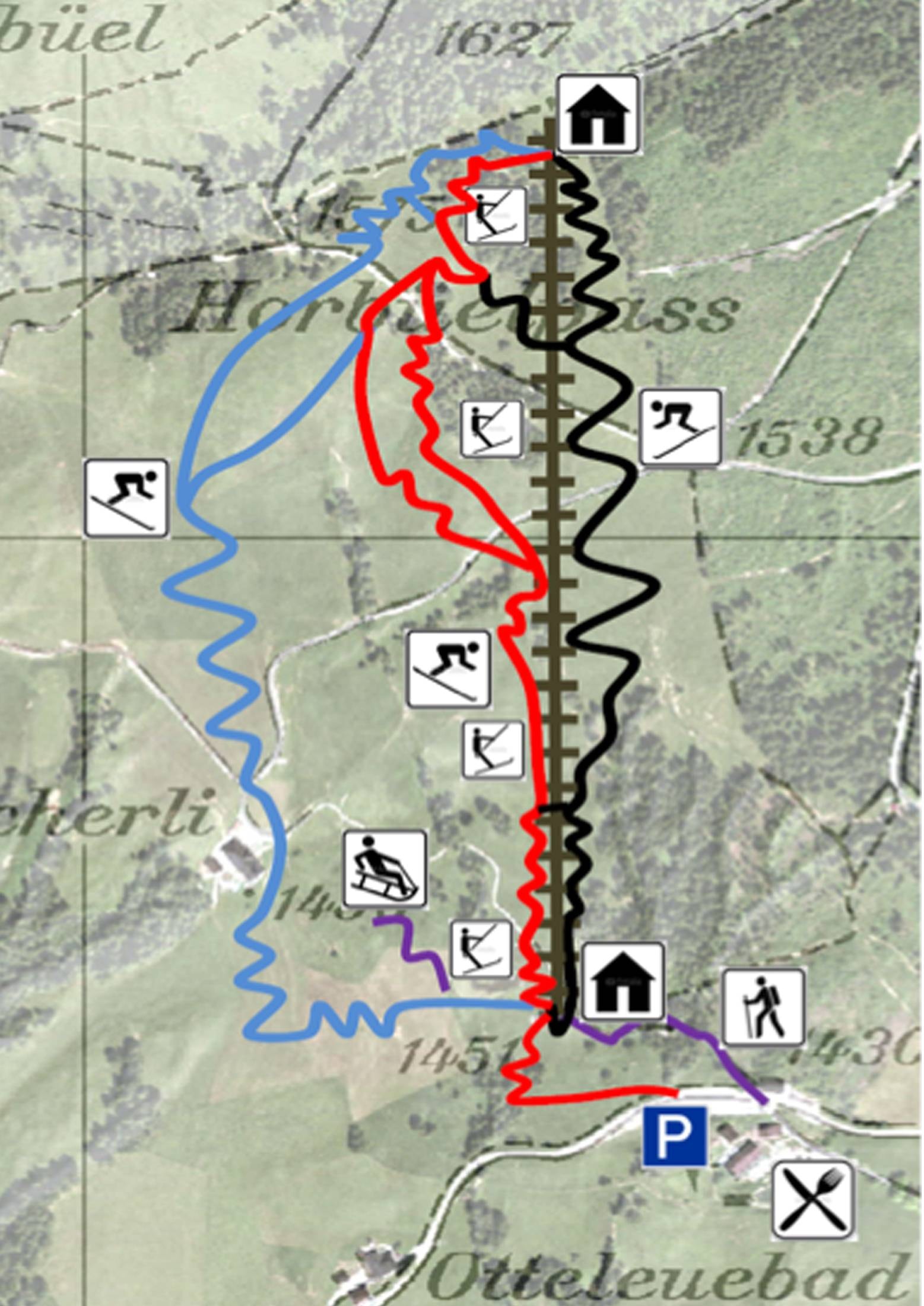 Ottenleue – Sangernboden trail map