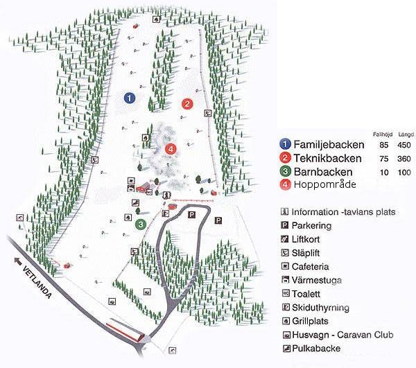 Kettilsås trail map