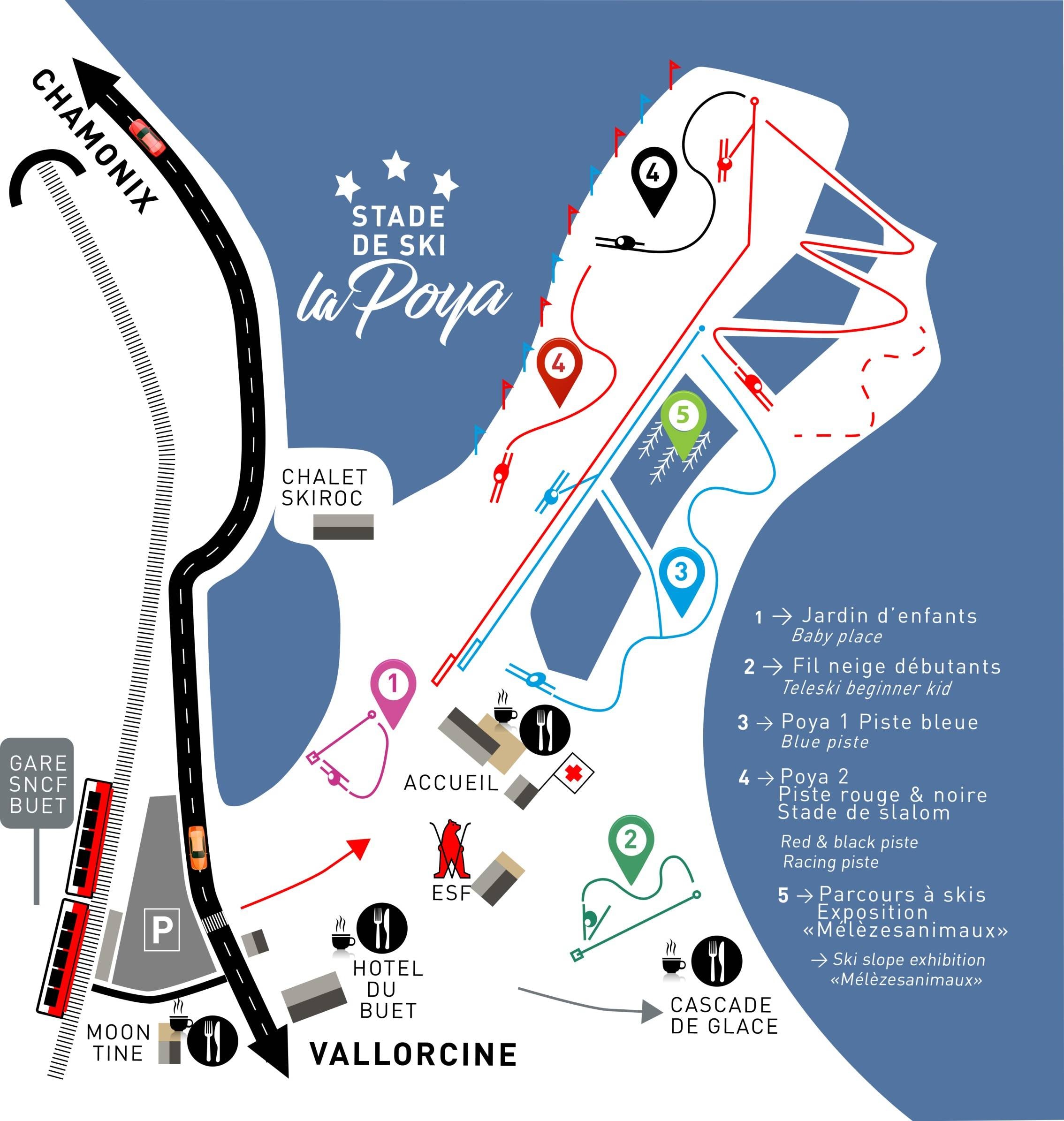 La Poya – Vallorcine trail map