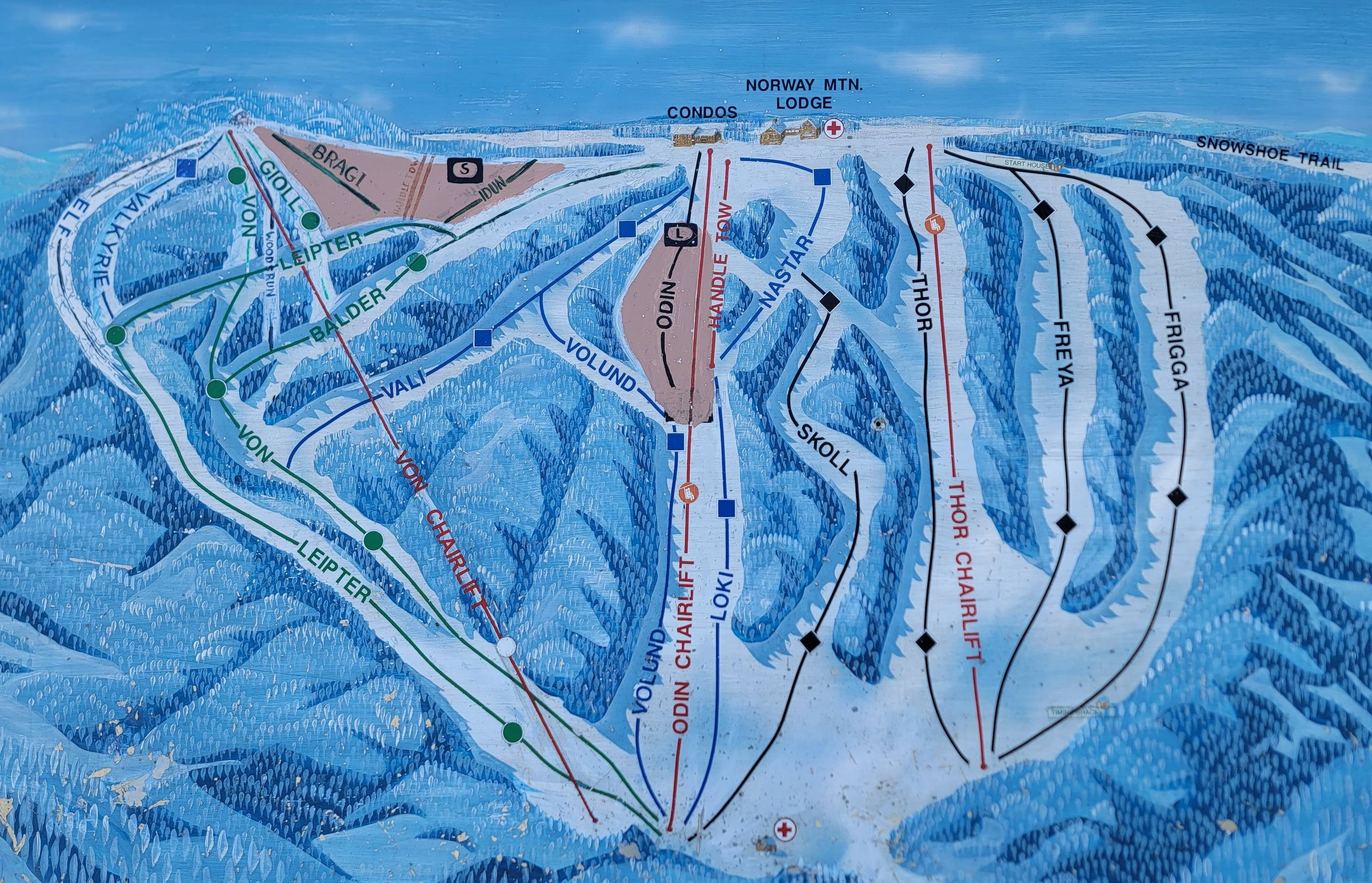 Norway Mountain trail map