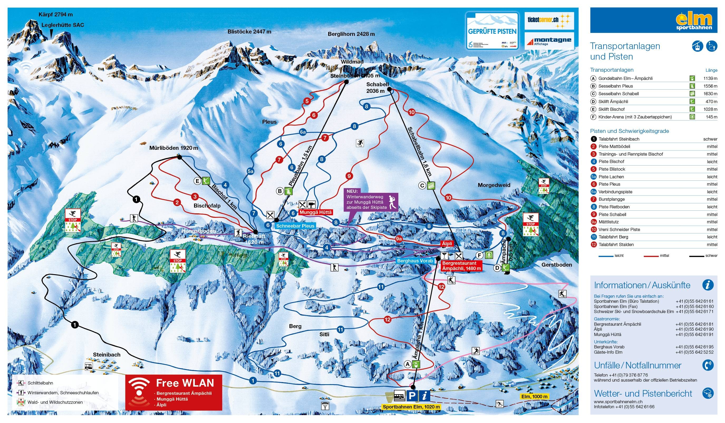 Elm im Sernftal trail map