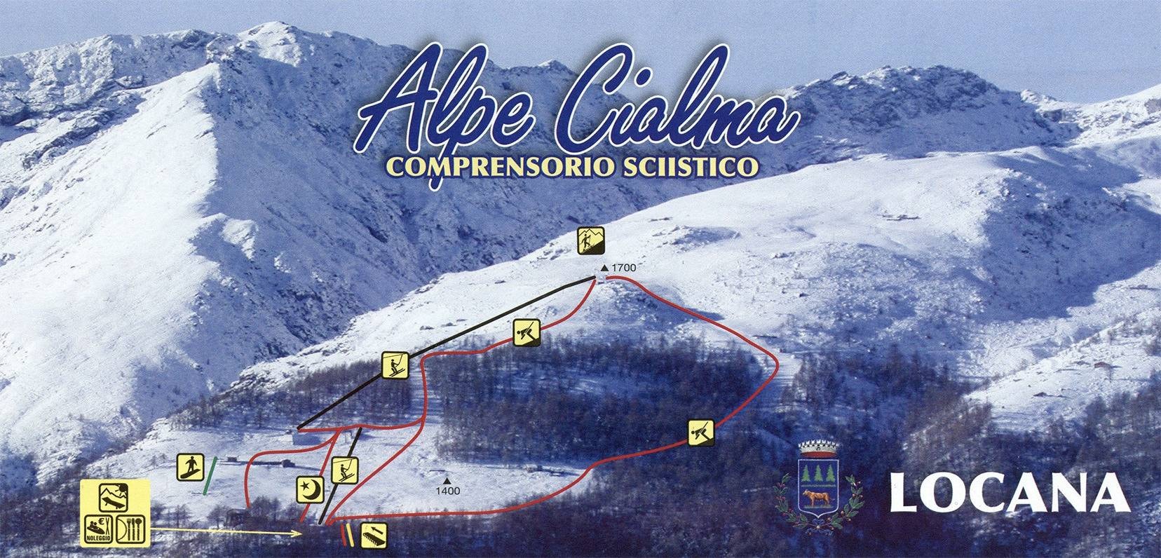 Alpe Cialma – Locana trail map