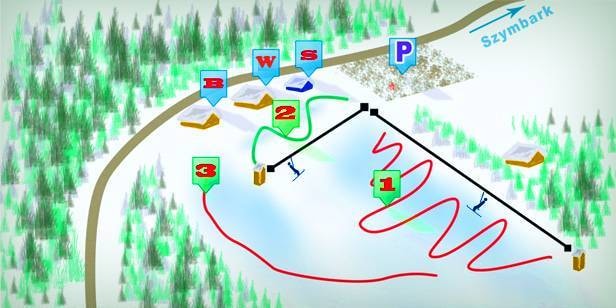 Kotlinka – Szymbark trail map