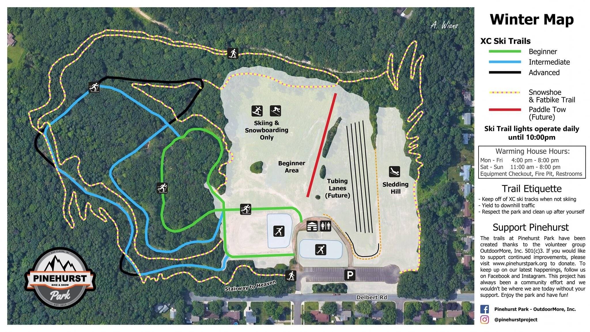 Pinehurst Park – Eau Claire trail map