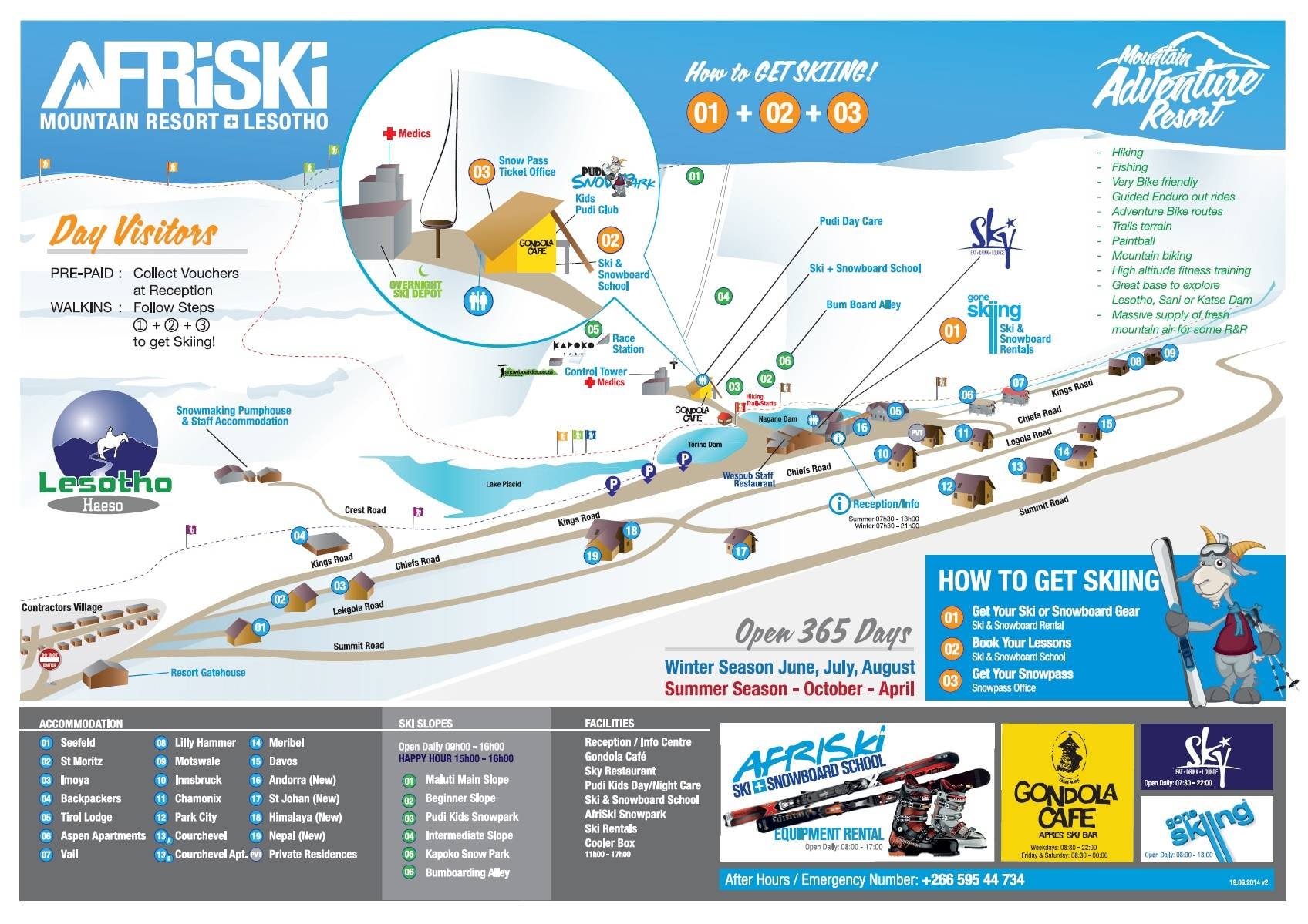 Afriski Mountain Resort trail map