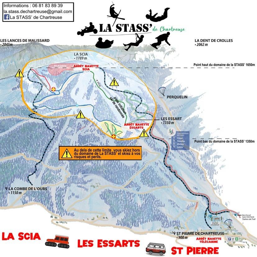 La Stass' – St. Pierre de Chartreuse trail map
