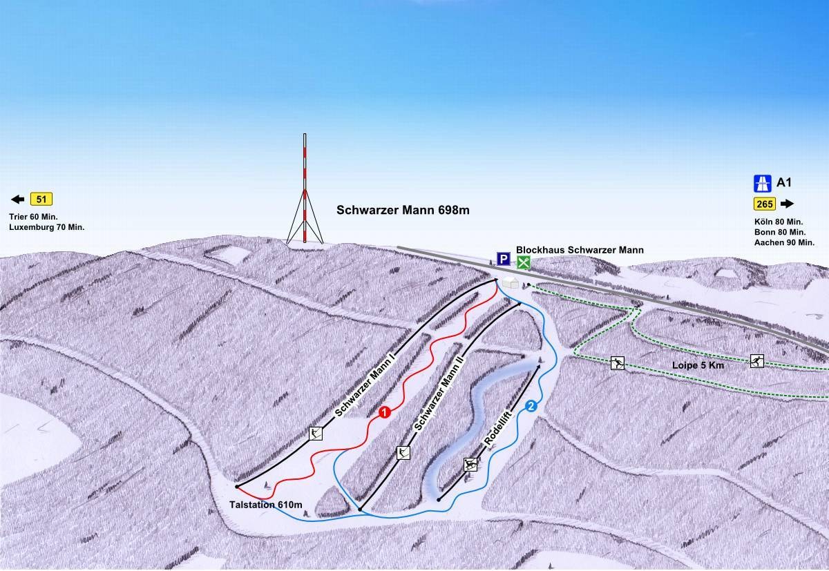 Schwarzer Mann – Prüm trail map