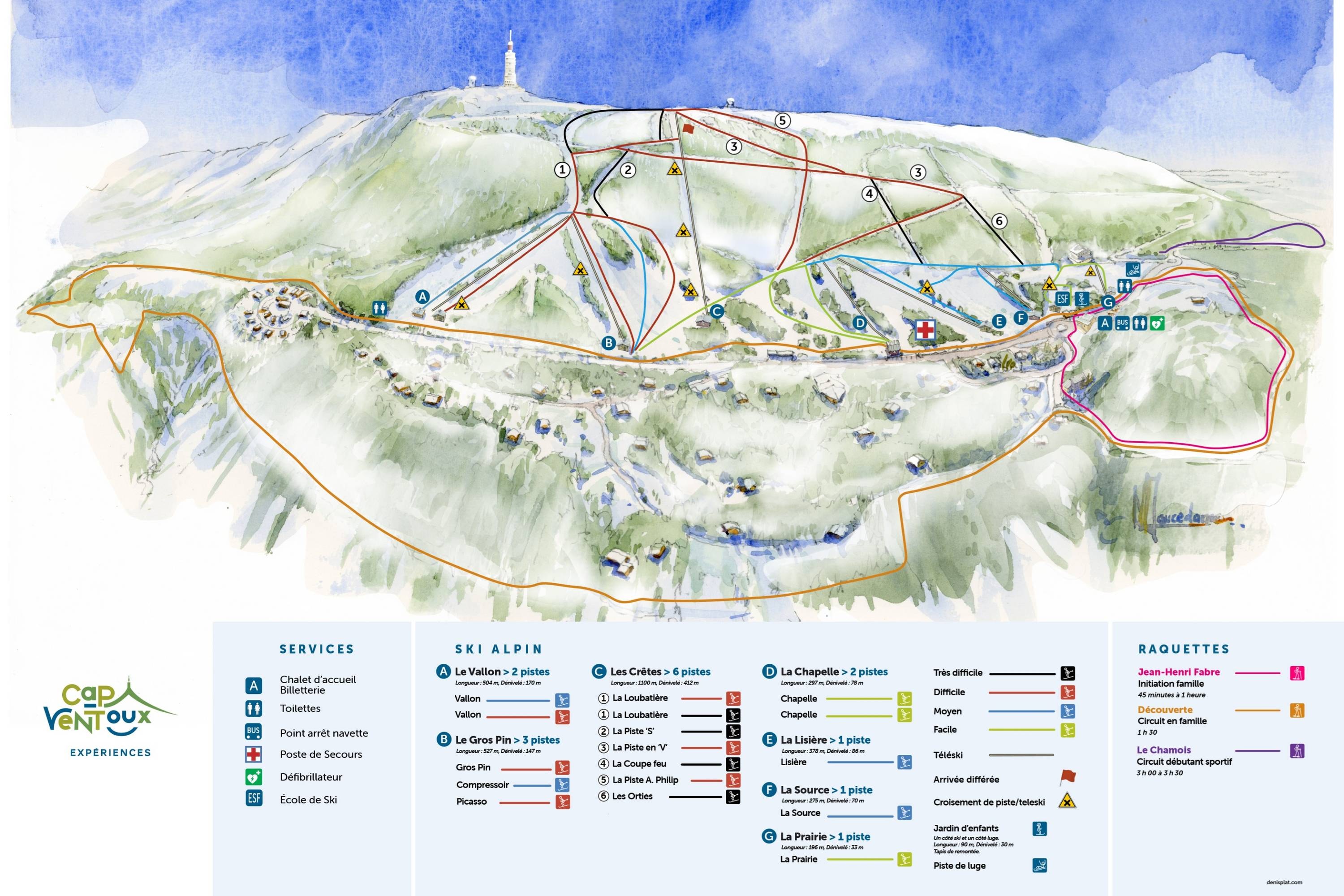 Mont Serein/Mont Ventoux Nord trail map