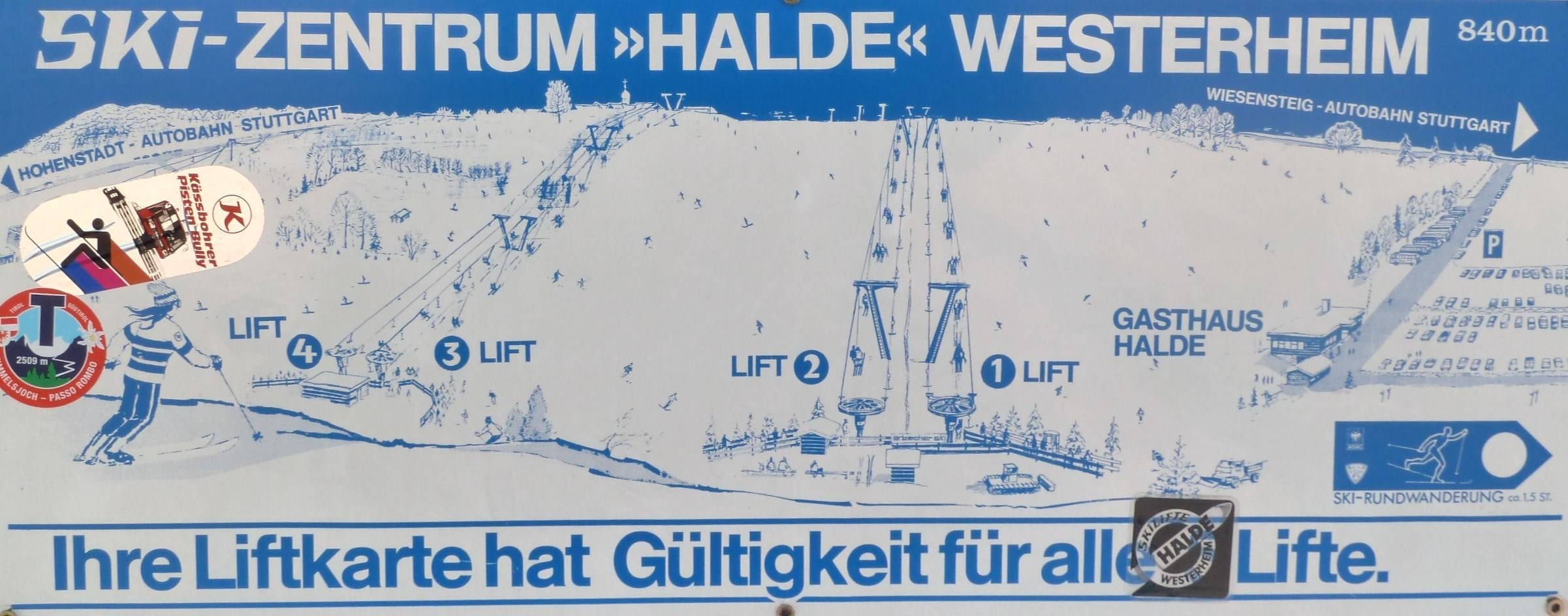 Halde – Westerheim trail map