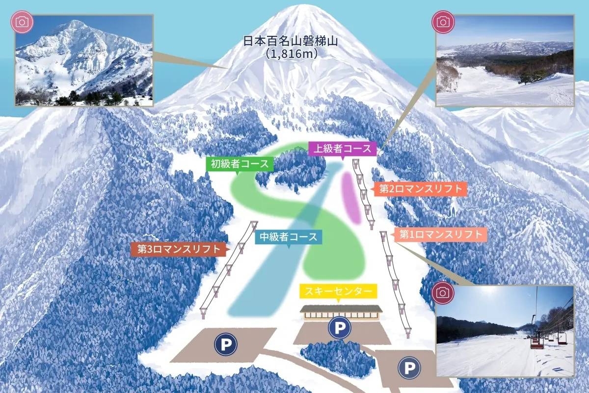 Urabandai Kogen trail map