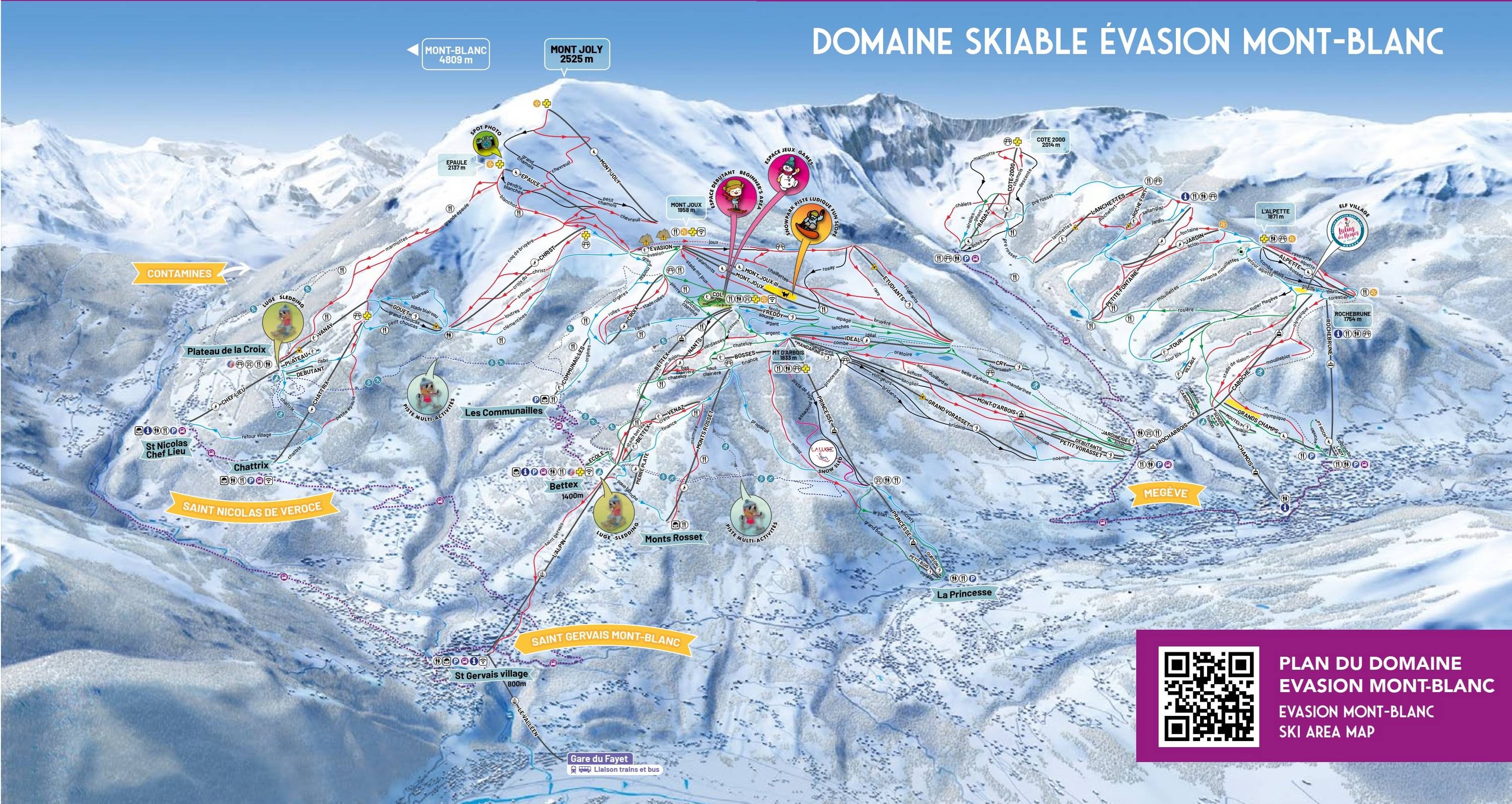 Megève/Saint-Gervais trail map