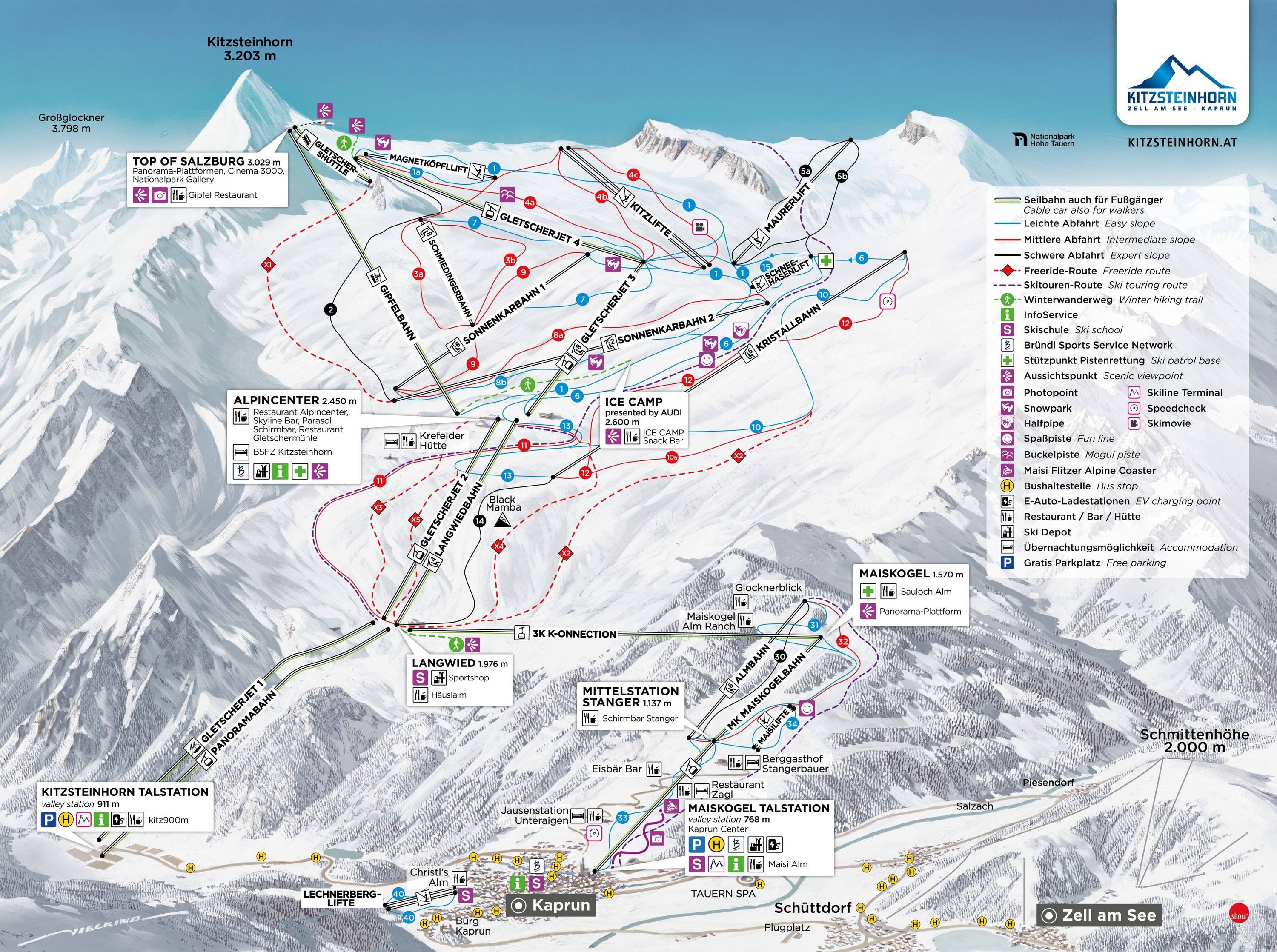 Kitzsteinhorn/Maiskogel – Kaprun trail map
