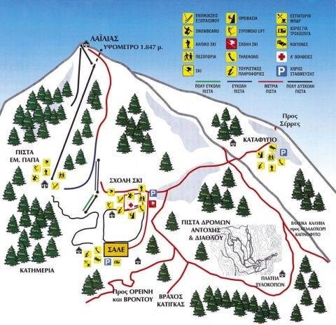 Lailias – Serres trail map