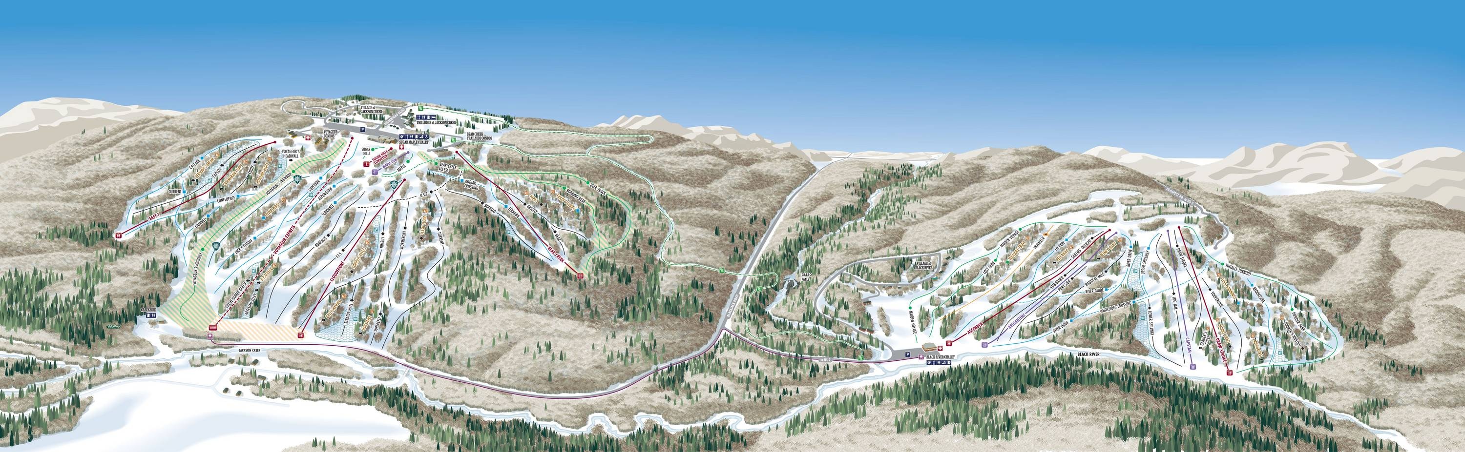 Black River Basin (Snowriver Mountain Resort) trail map