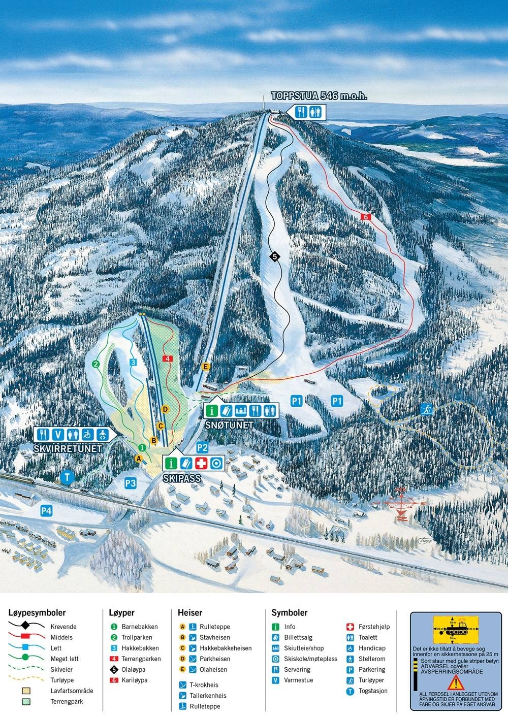Varingskollen trail map
