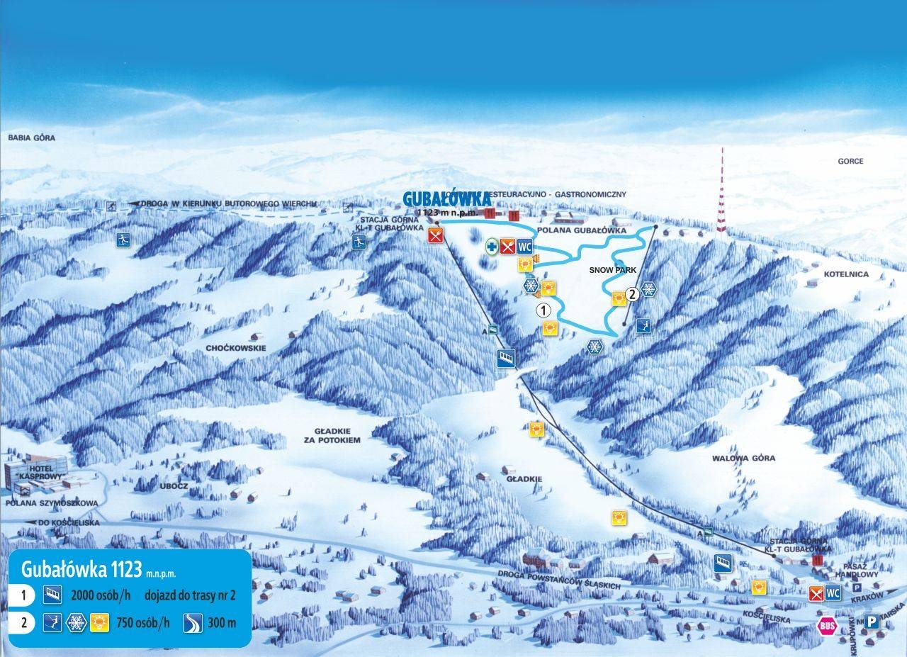 Gubałówka – Zakopane trail map