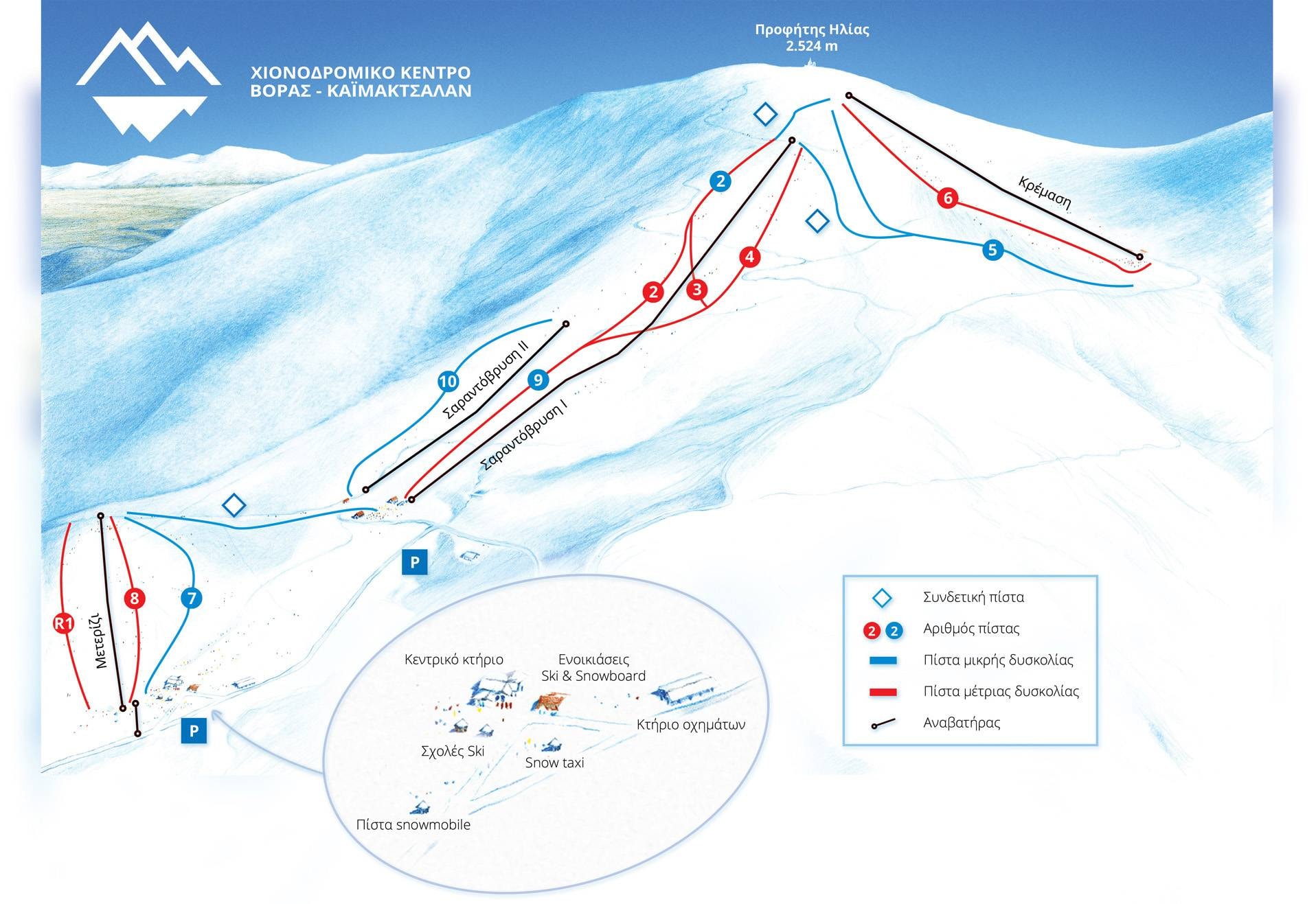 Voras – Kaimaktsalan trail map