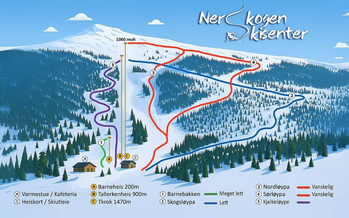 Nerskogen trail map