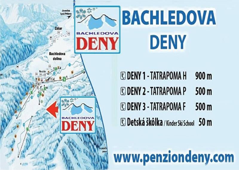 Deny – Bachledova trail map