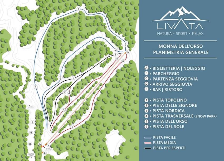 Monte Livata – Subiaco-Monna dell'Orso trail map