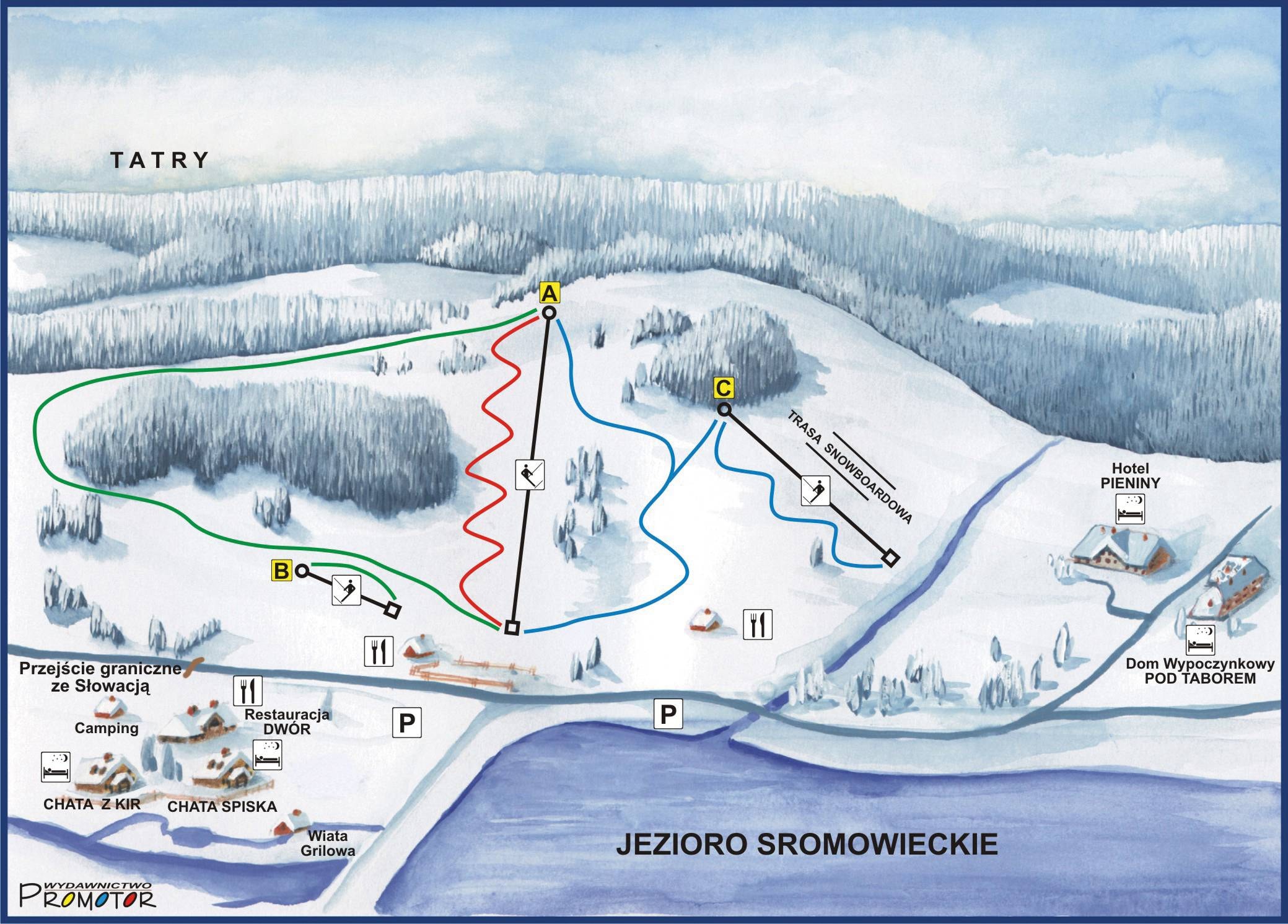 Polana Sosny – Niedzica trail map