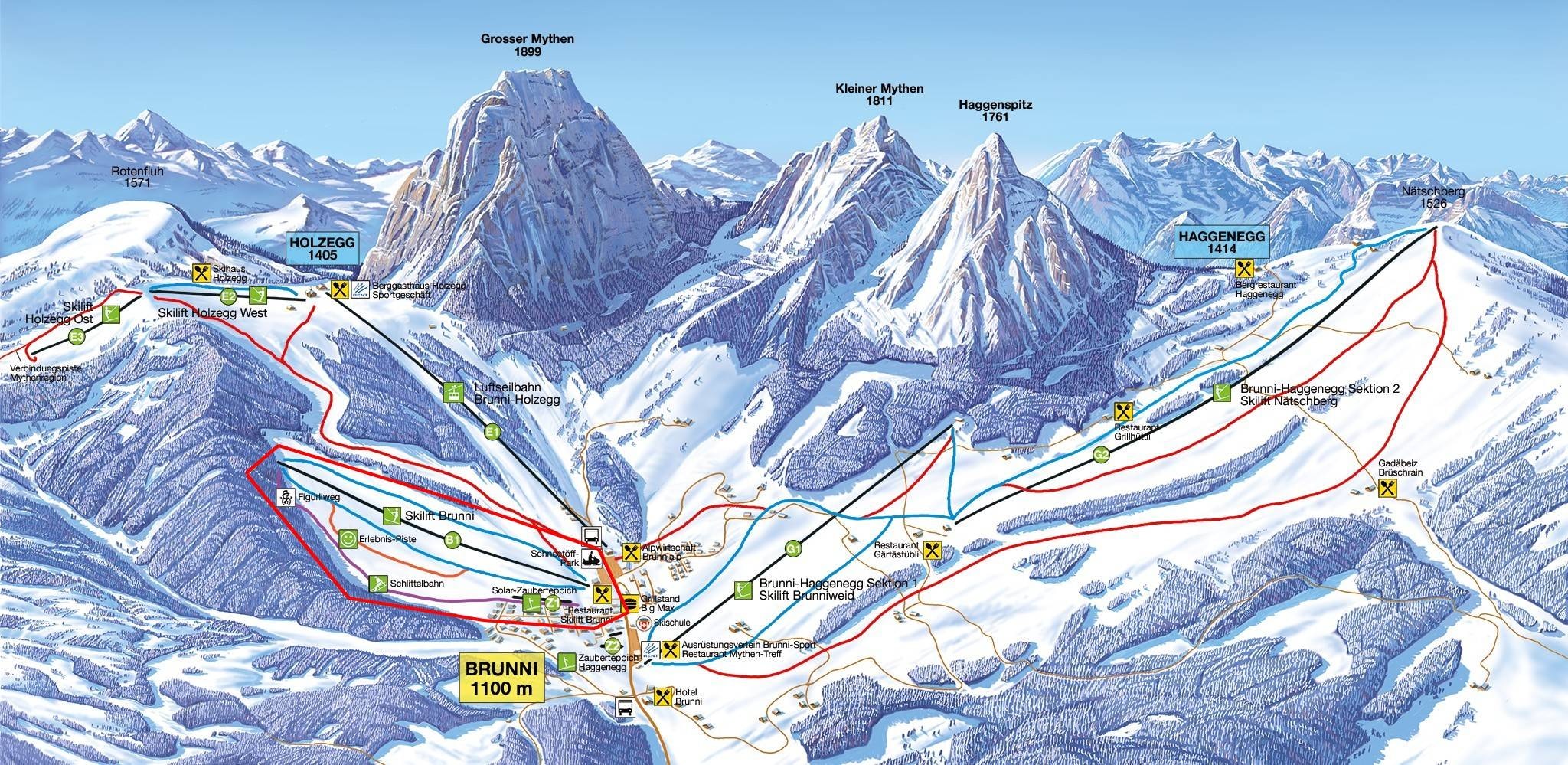 Brunni – Alpthal trail map