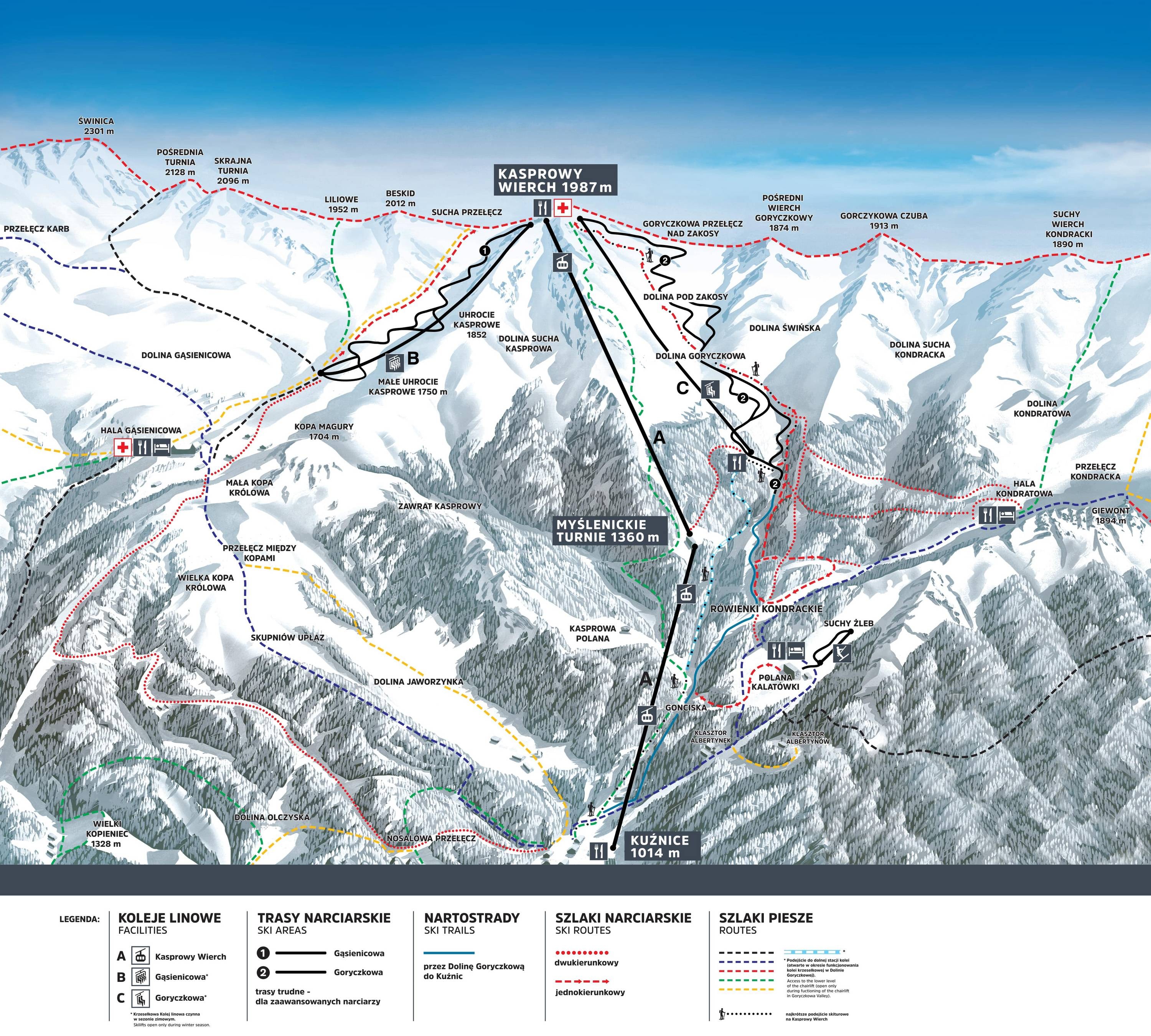 Kasprowy Wierch – Zakopane trail map