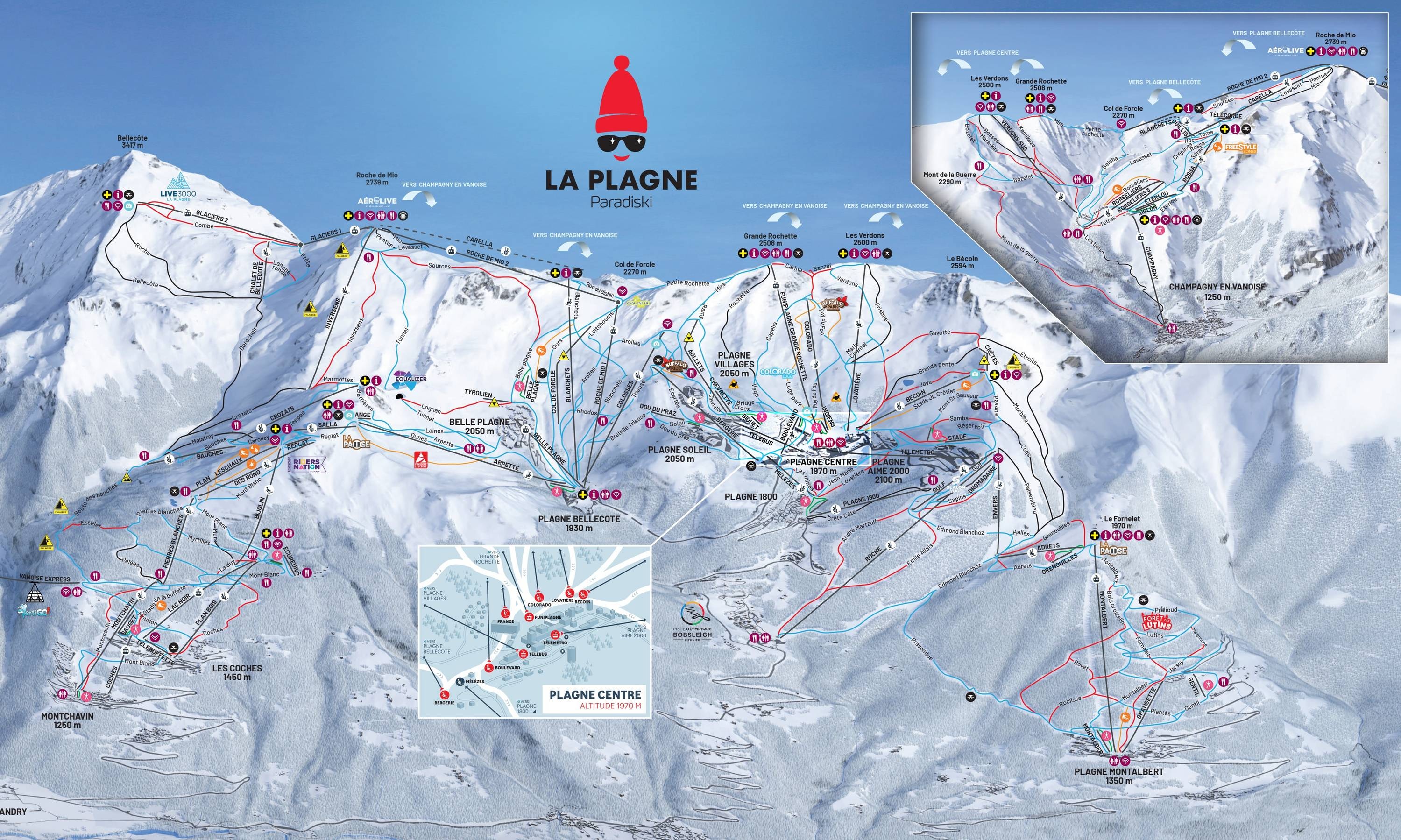 La Plagne (Paradiski) trail map