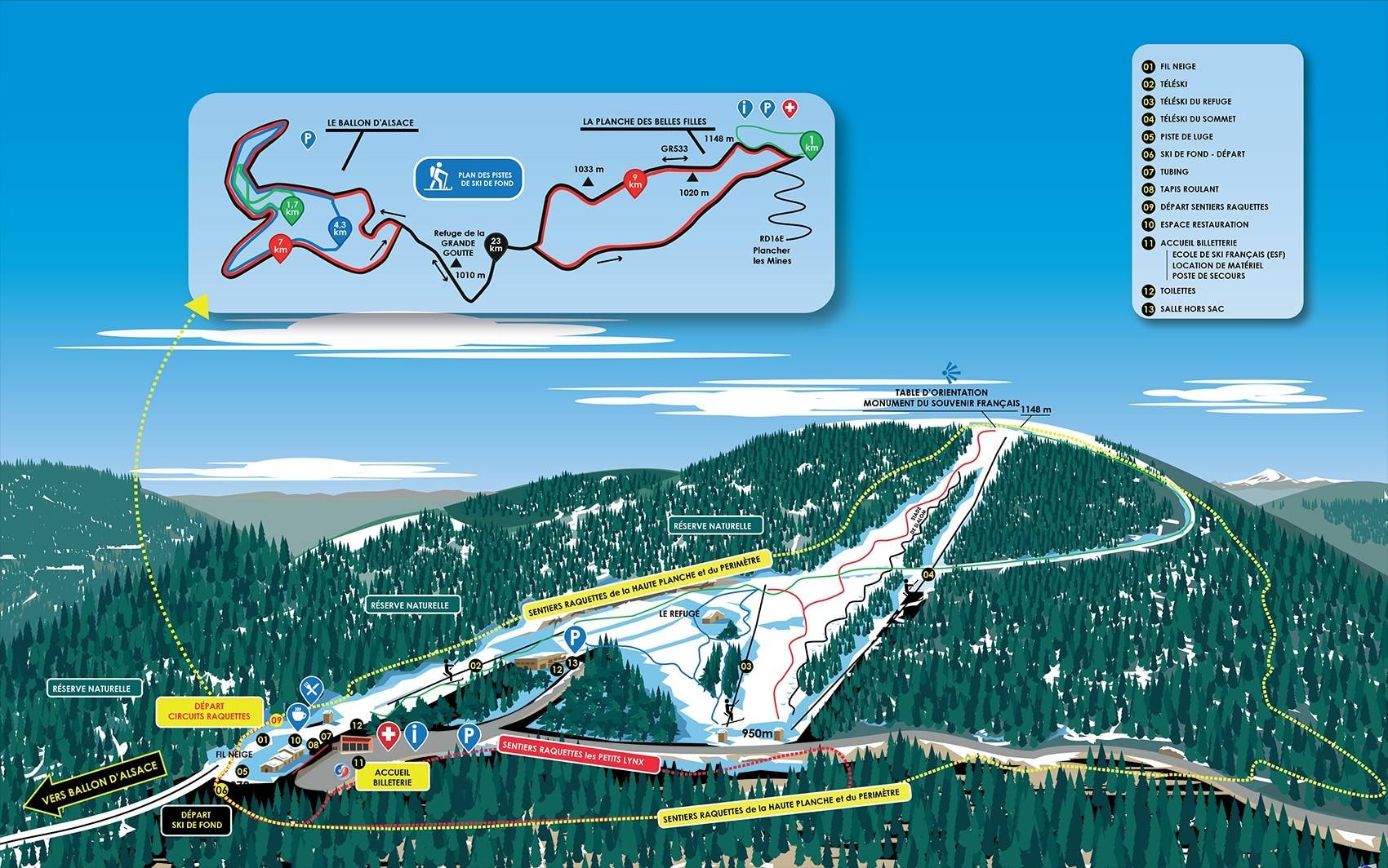 Planche des Belles Filles trail map