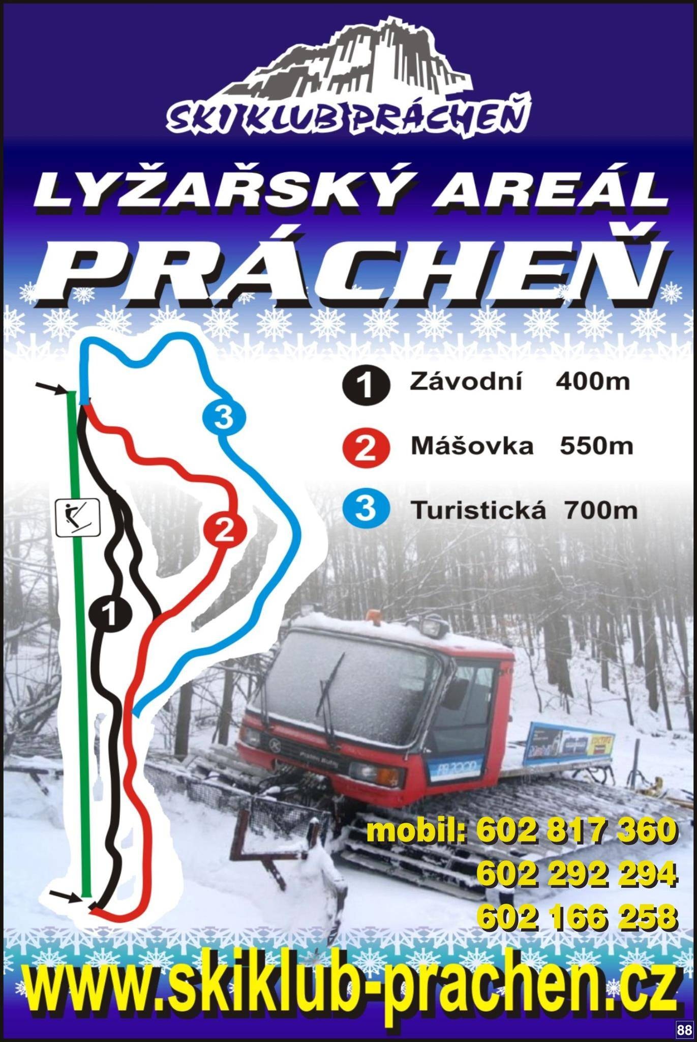 Prácheň trail map