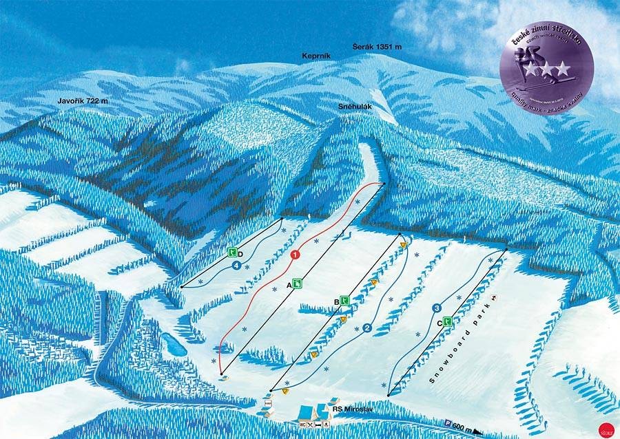 Miroslav – Lipová Lázně trail map