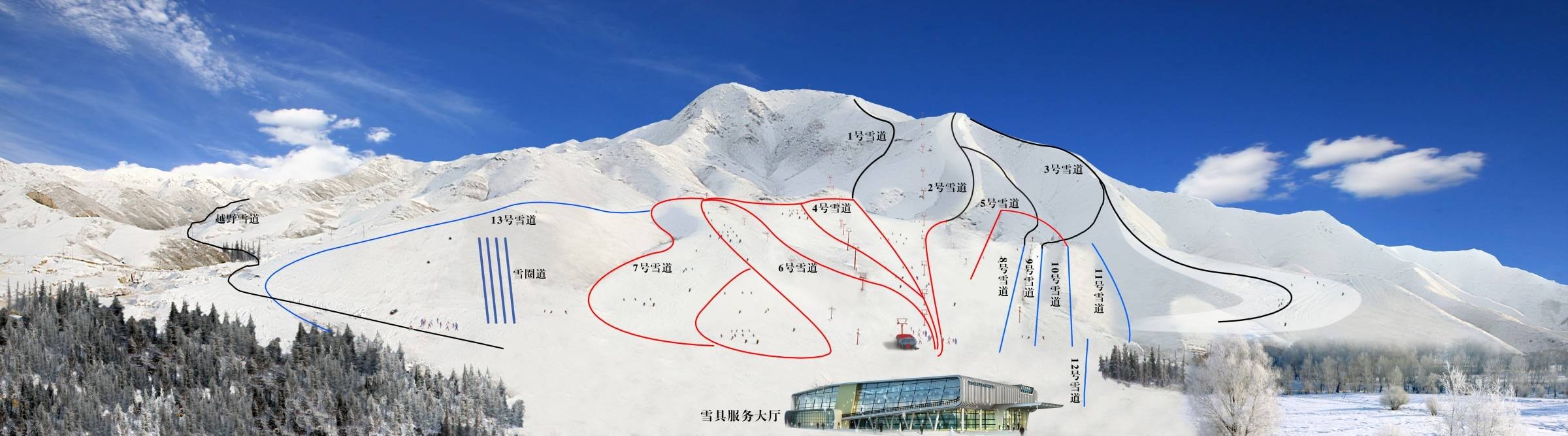 Jiangjun Shan trail map