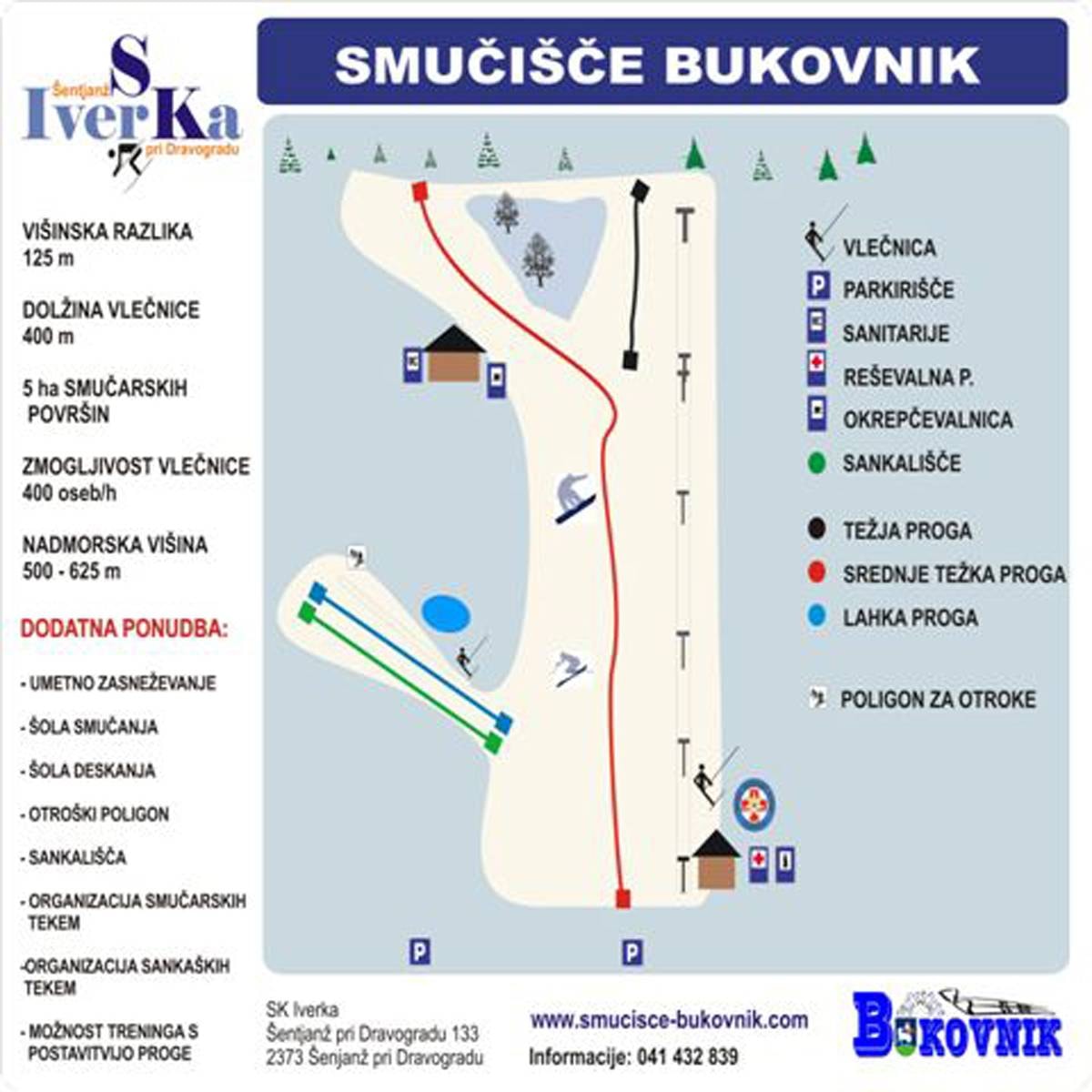 Bukovnik trail map