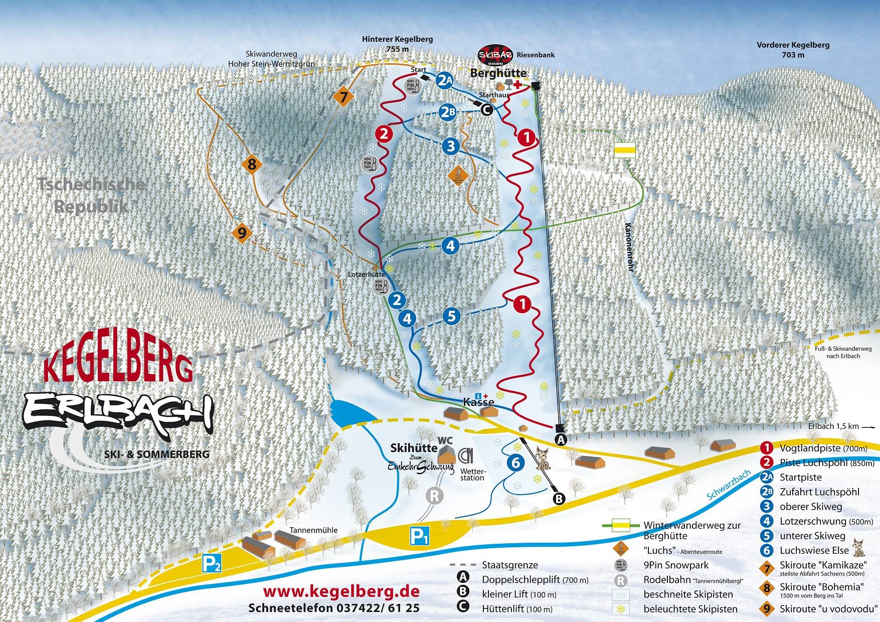 Kegelberg – Erlbach trail map